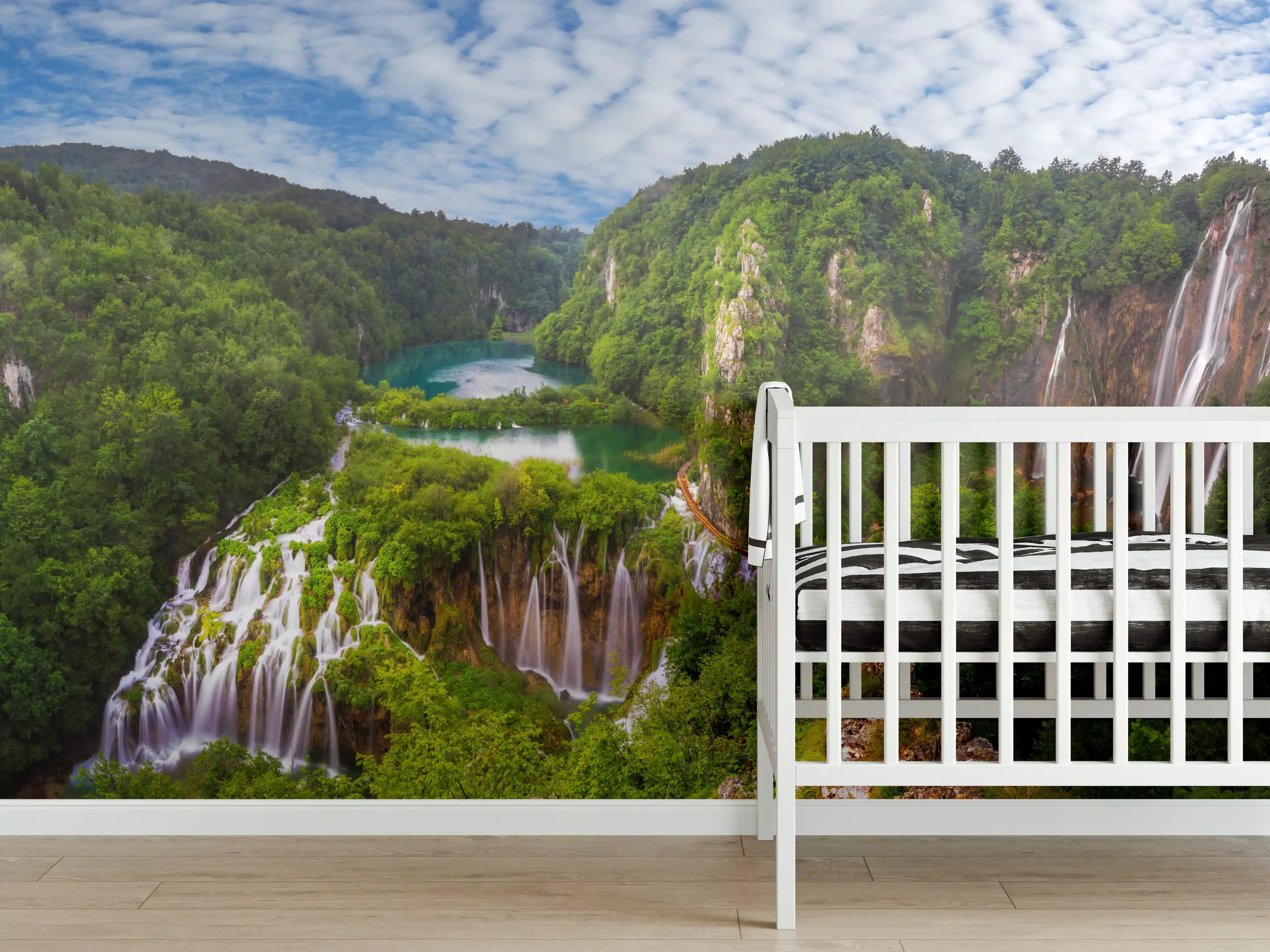 Babyzimmer Wandgestaltung - Multi-Wasserfall - Landschaft
