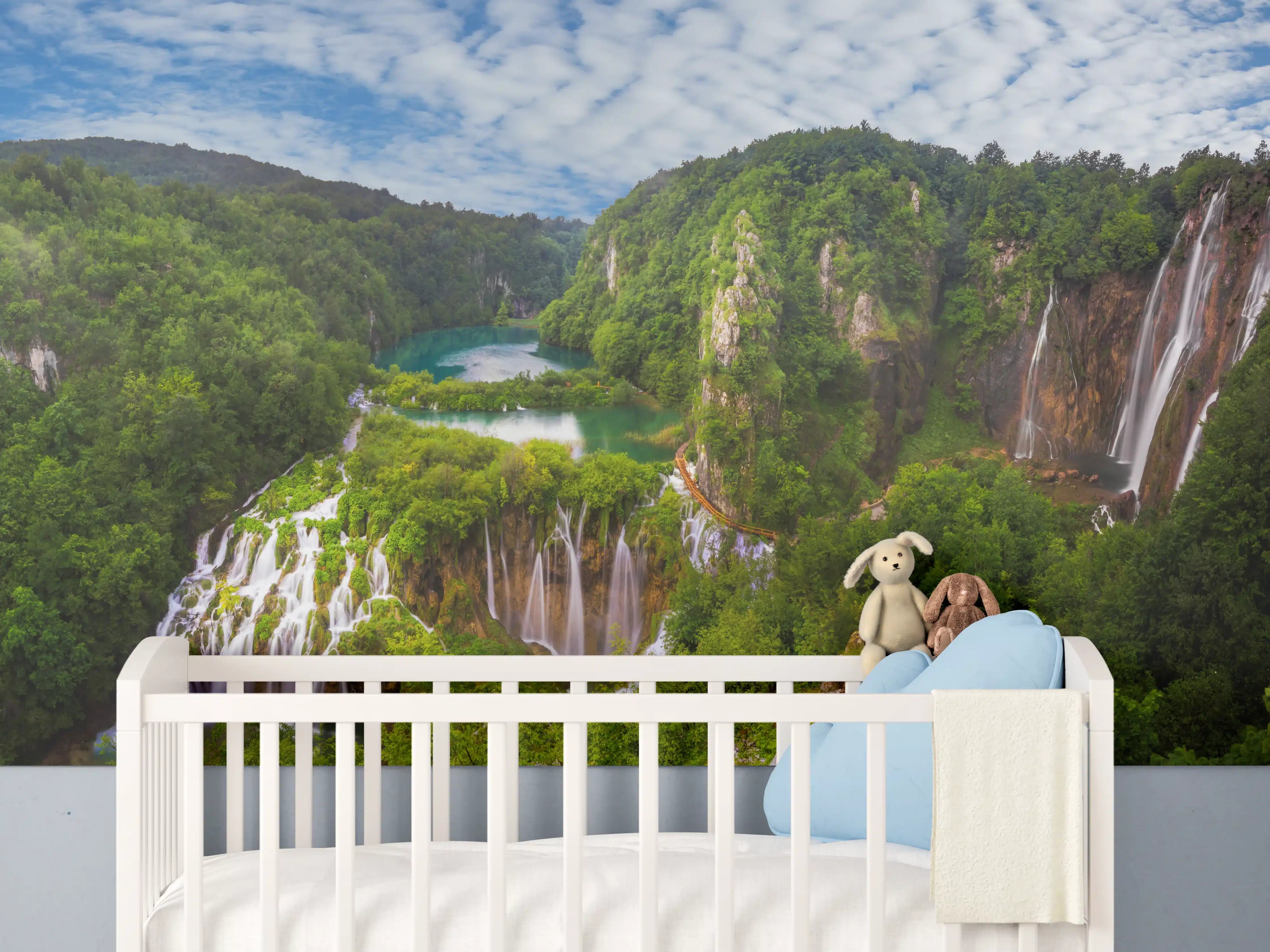 Babyzimmer Wandgestaltung - Multi-Wasserfall - Landschaft