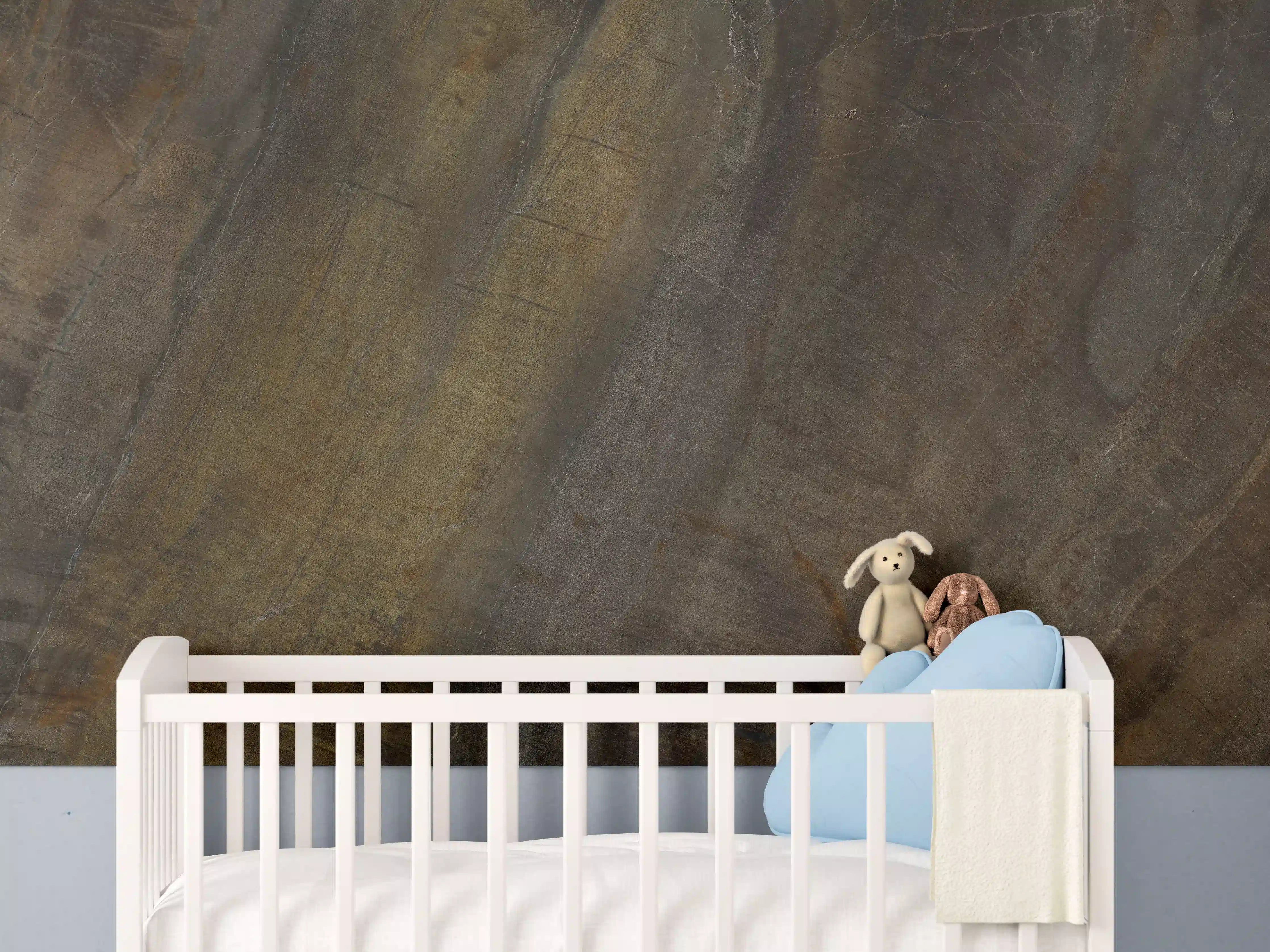 Babyzimmer Wandgestaltung - Multicolor raue Marmortextur
