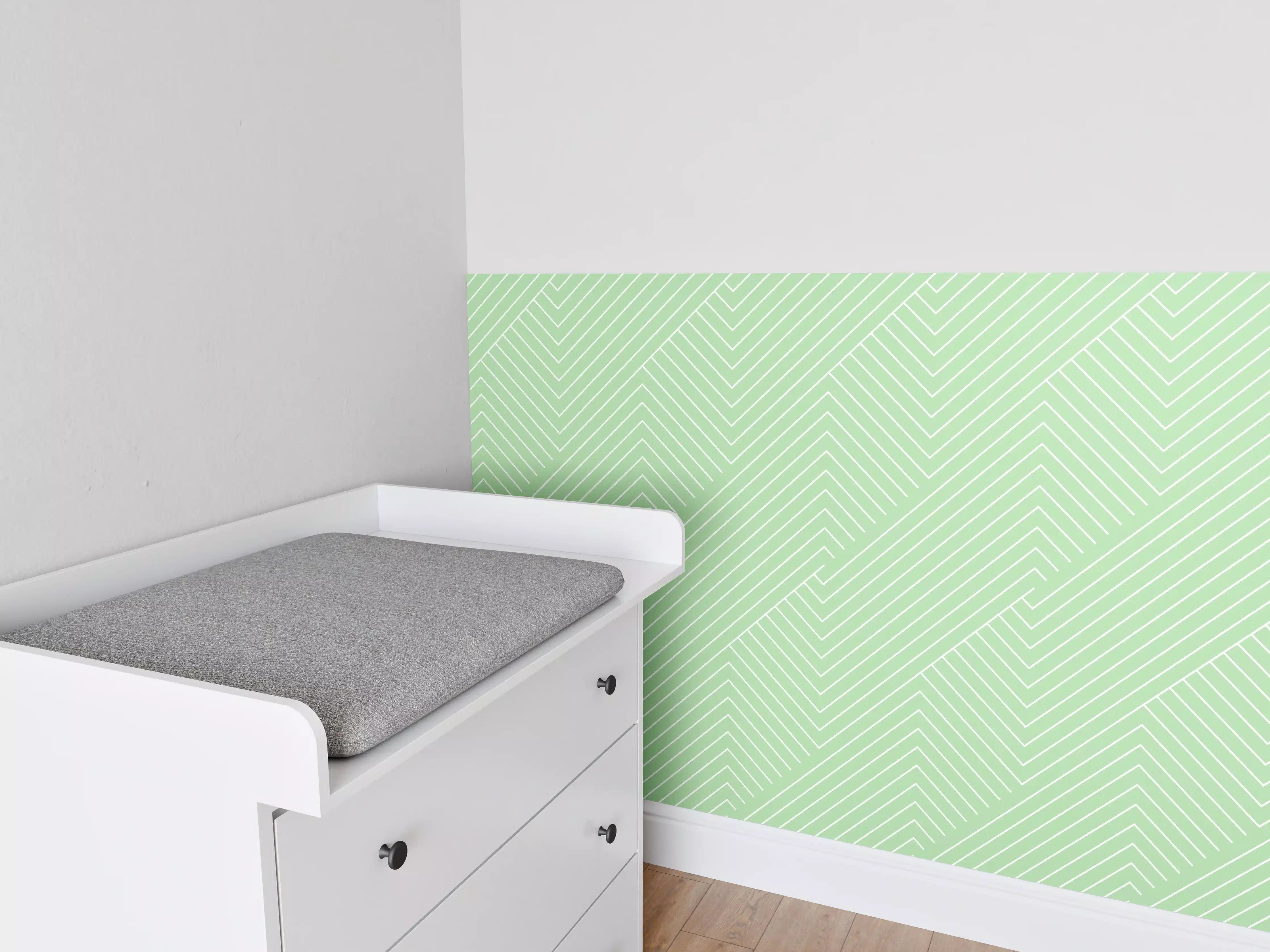 Babyzimmer Wandgestaltung - Muskauer Muschio-Muster