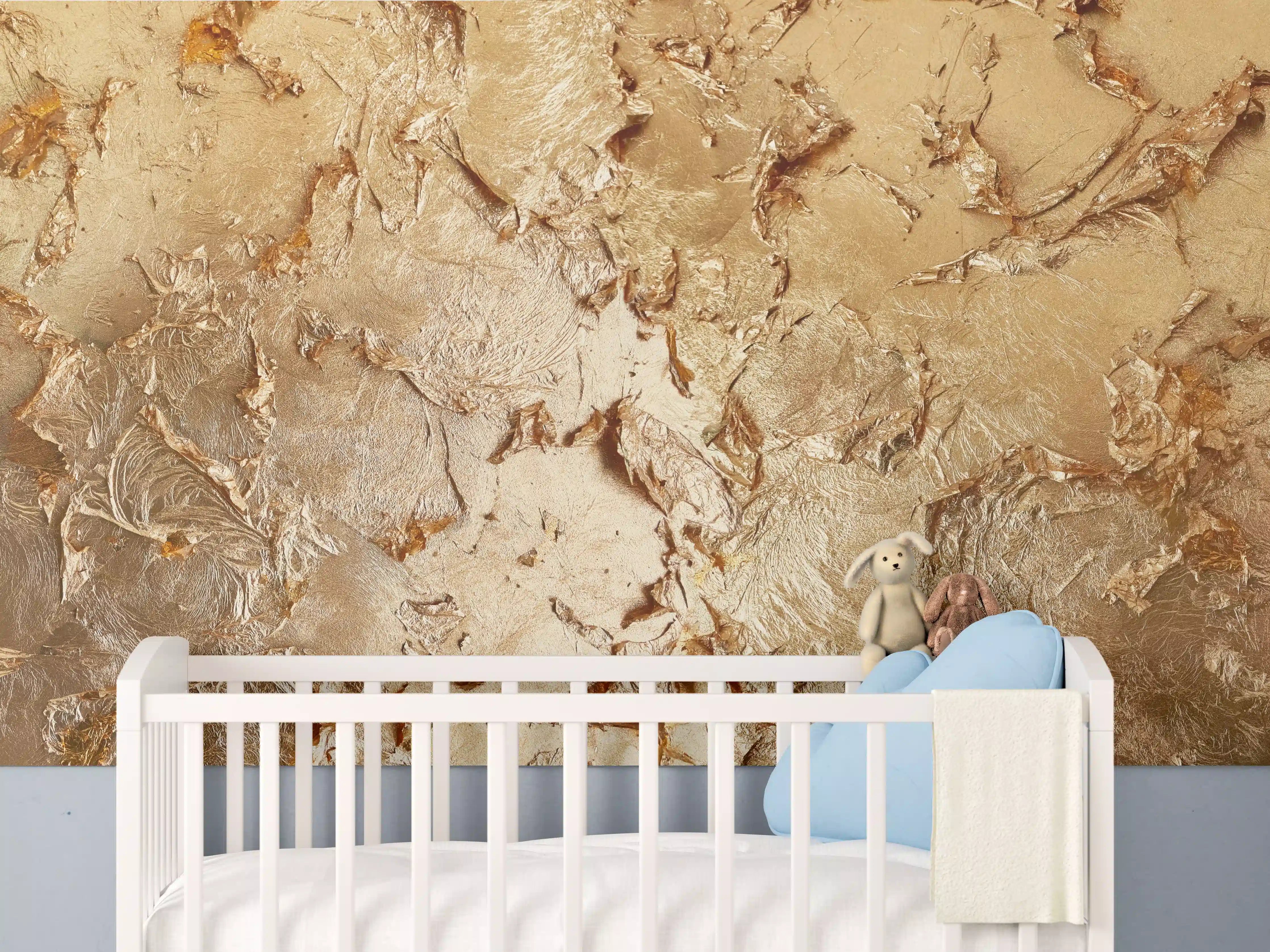 Babyzimmer Wandgestaltung - Muster einer vergoldeten Wand