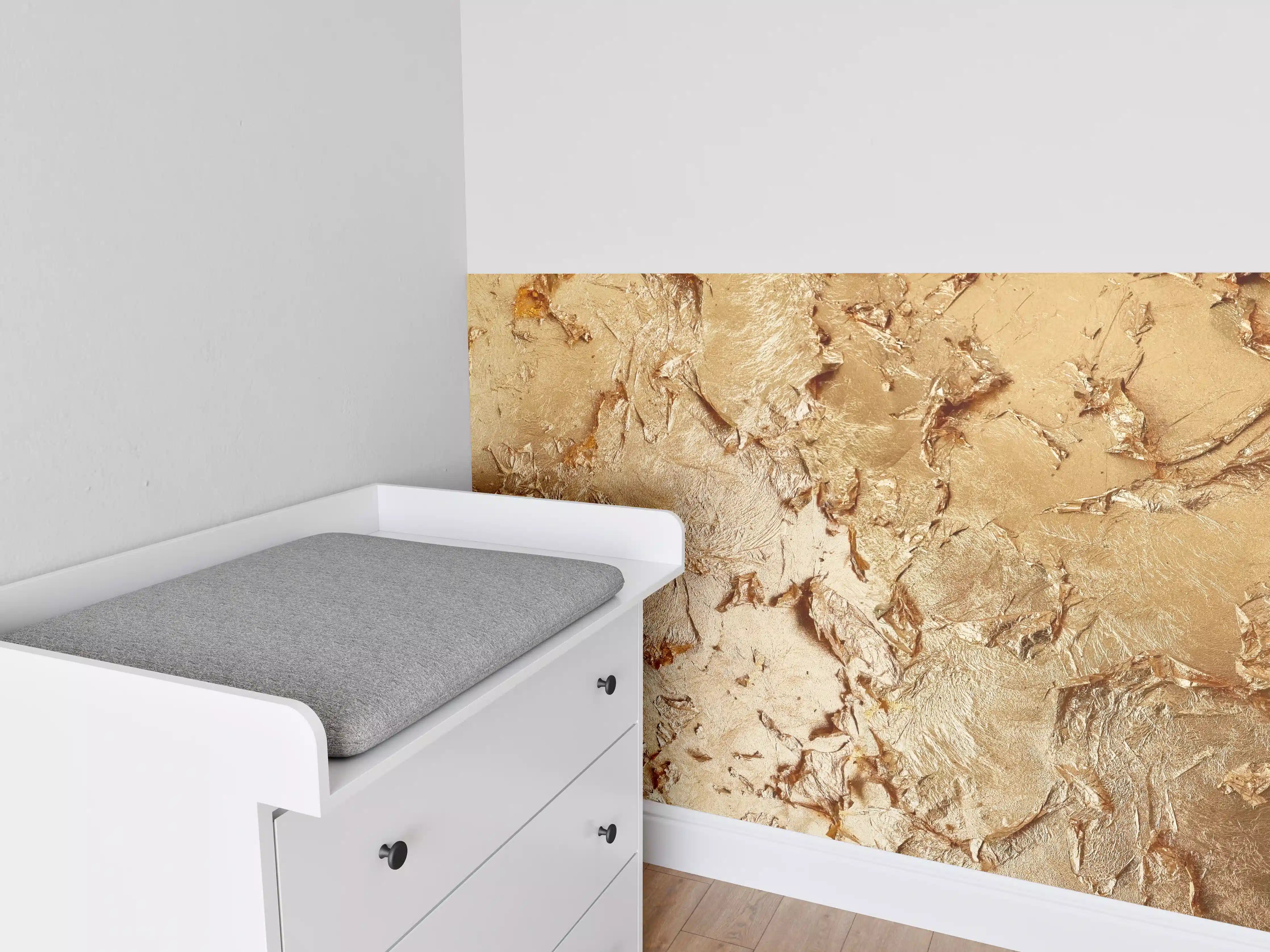 Babyzimmer Wandgestaltung - Muster einer vergoldeten Wand