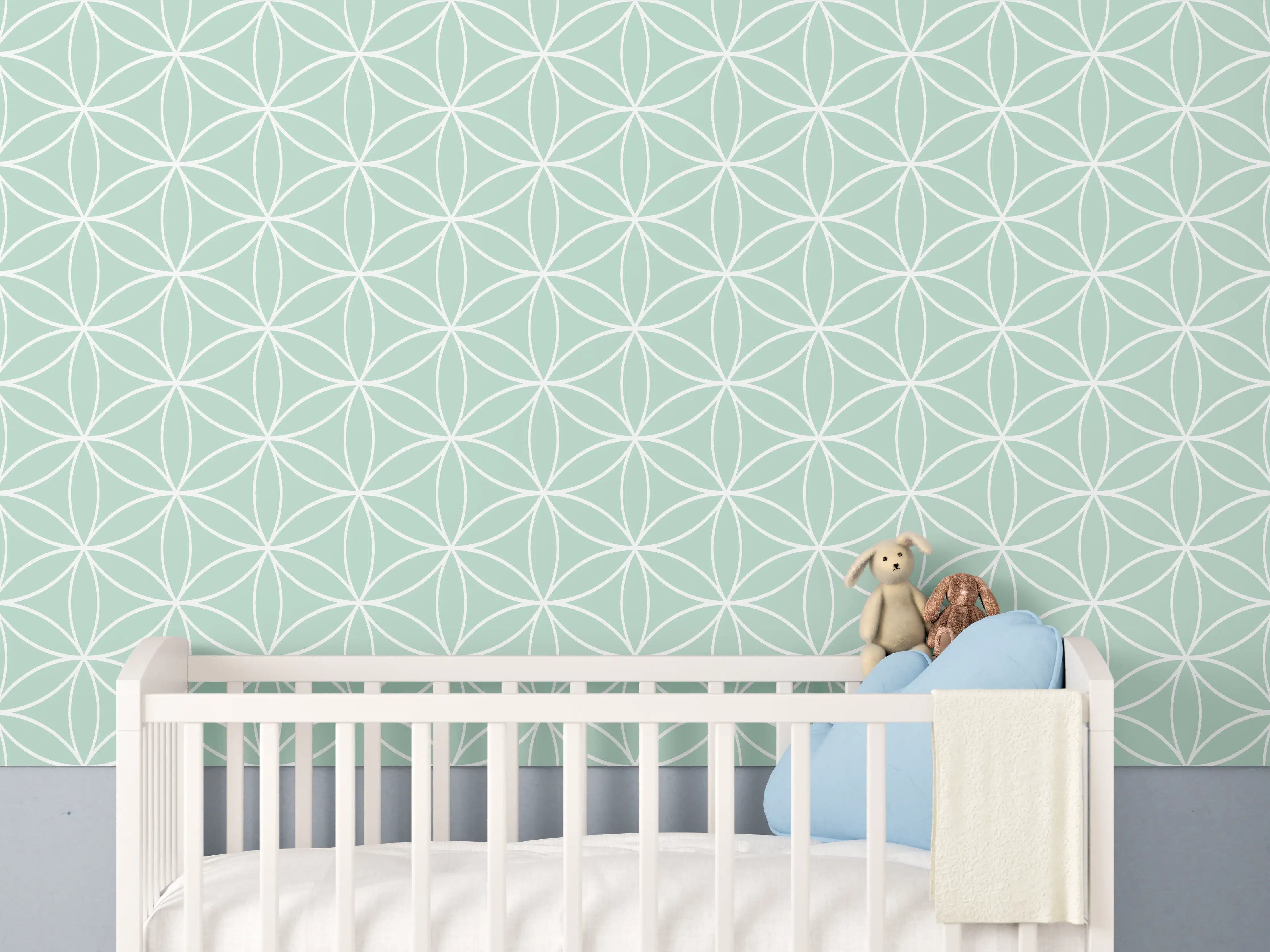 Babyzimmer Wandgestaltung - Musterhafte Design-Atmospäre