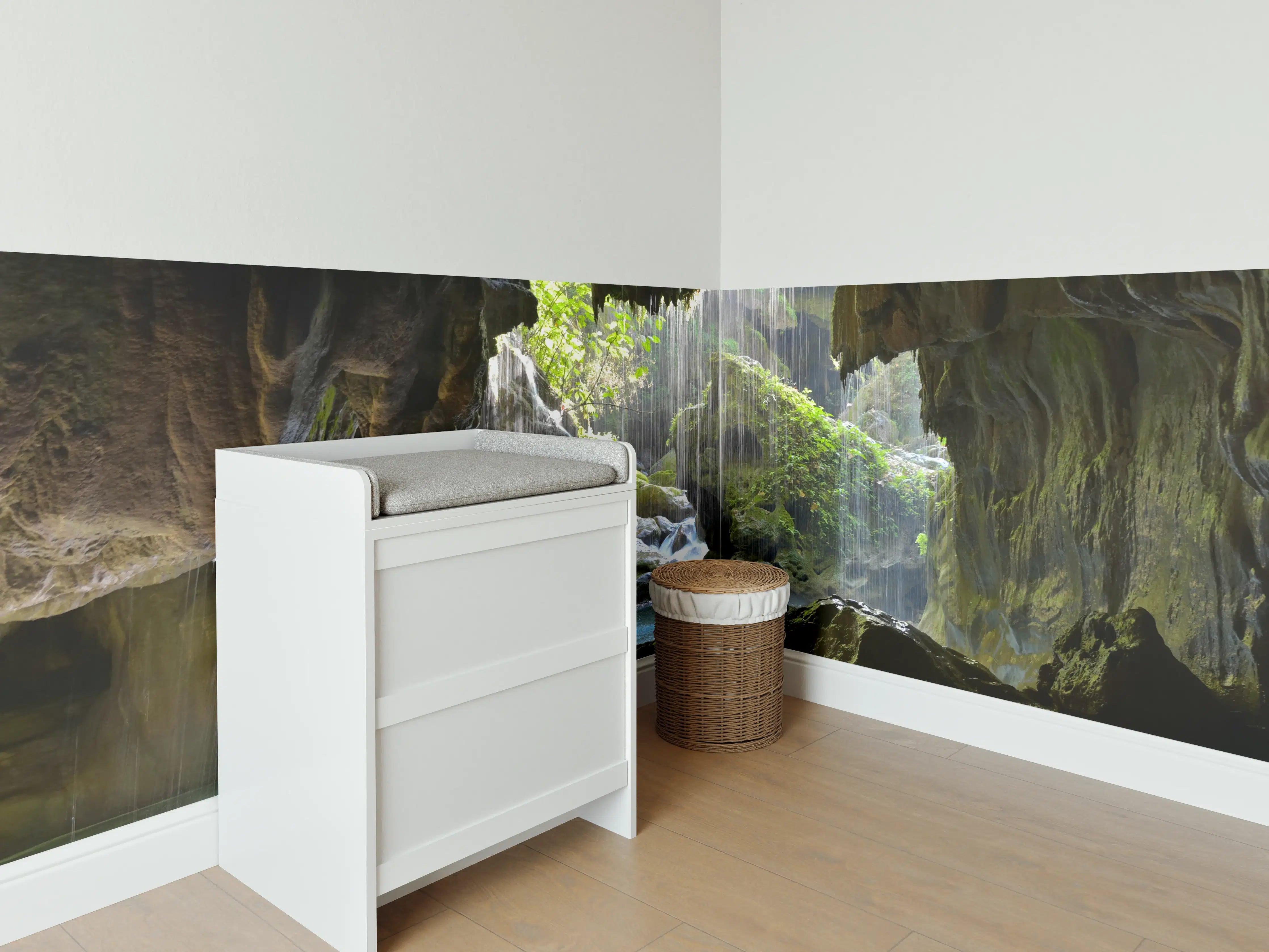 Babyzimmer Wandgestaltung - Mystische Grüne Höhlen-Lichtspiele