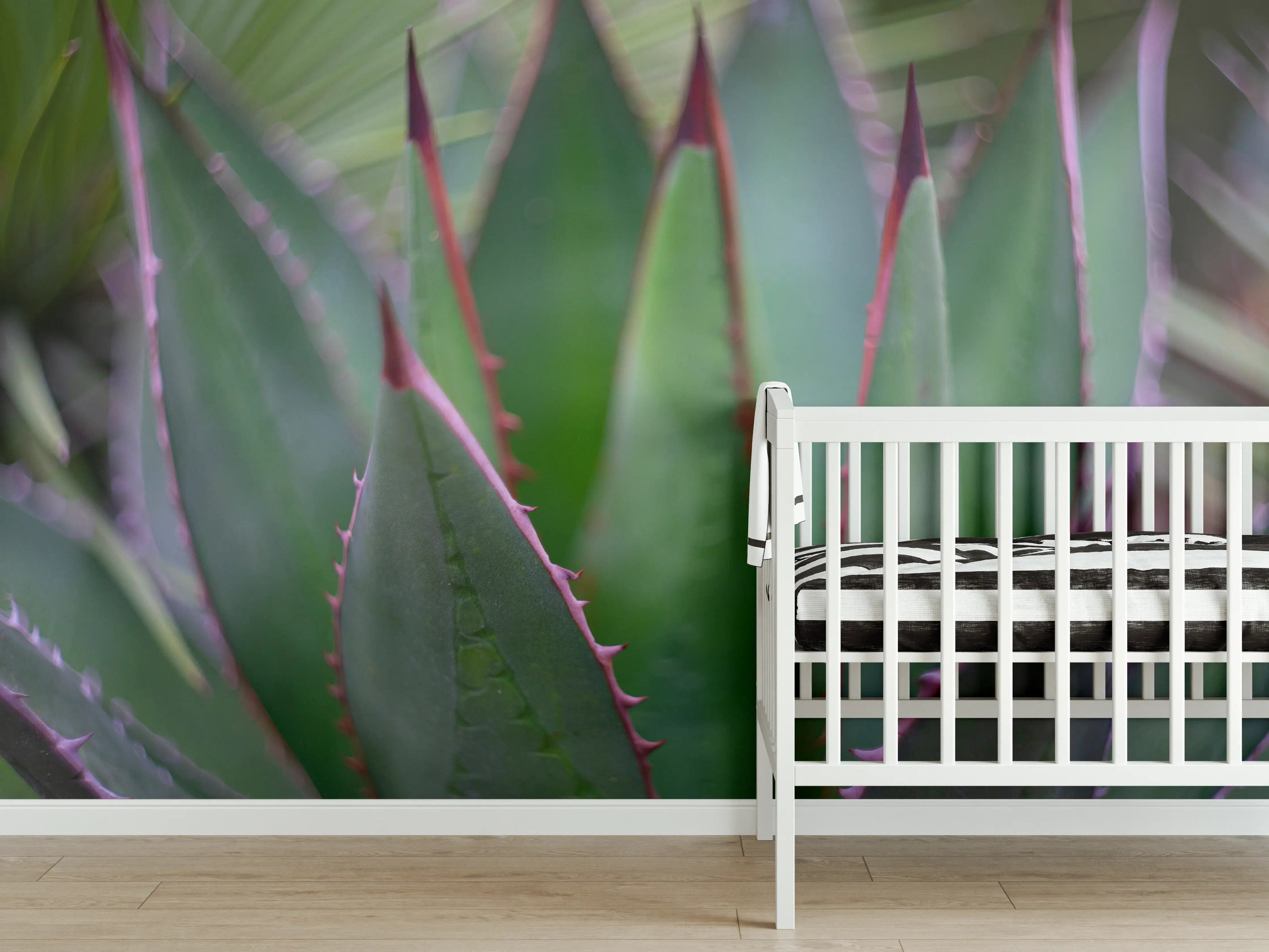 Babyzimmer Wandgestaltung - Nahaufnahme - Agave ghiesbreghti
