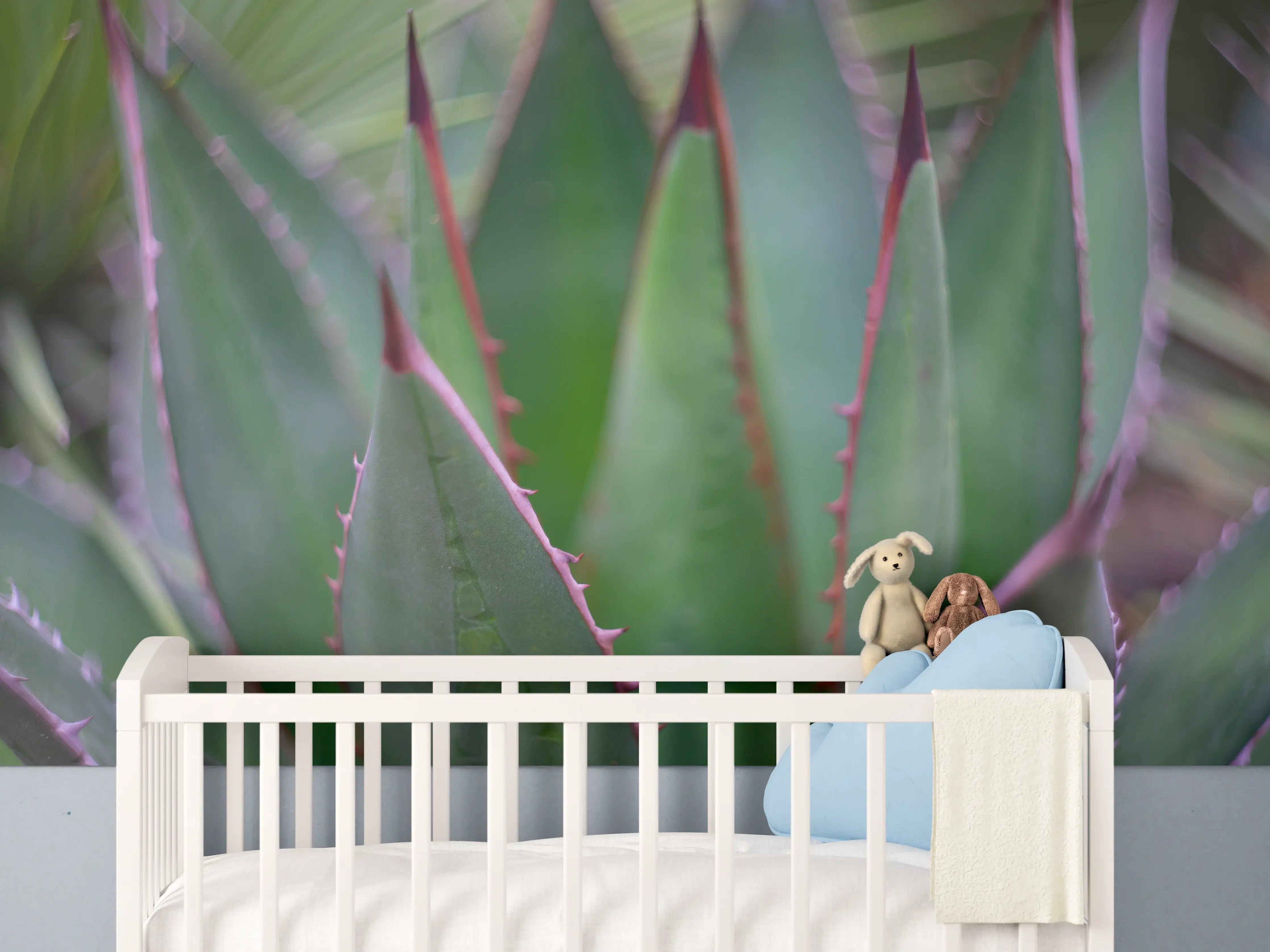 Babyzimmer Wandgestaltung - Nahaufnahme - Agave ghiesbreghti