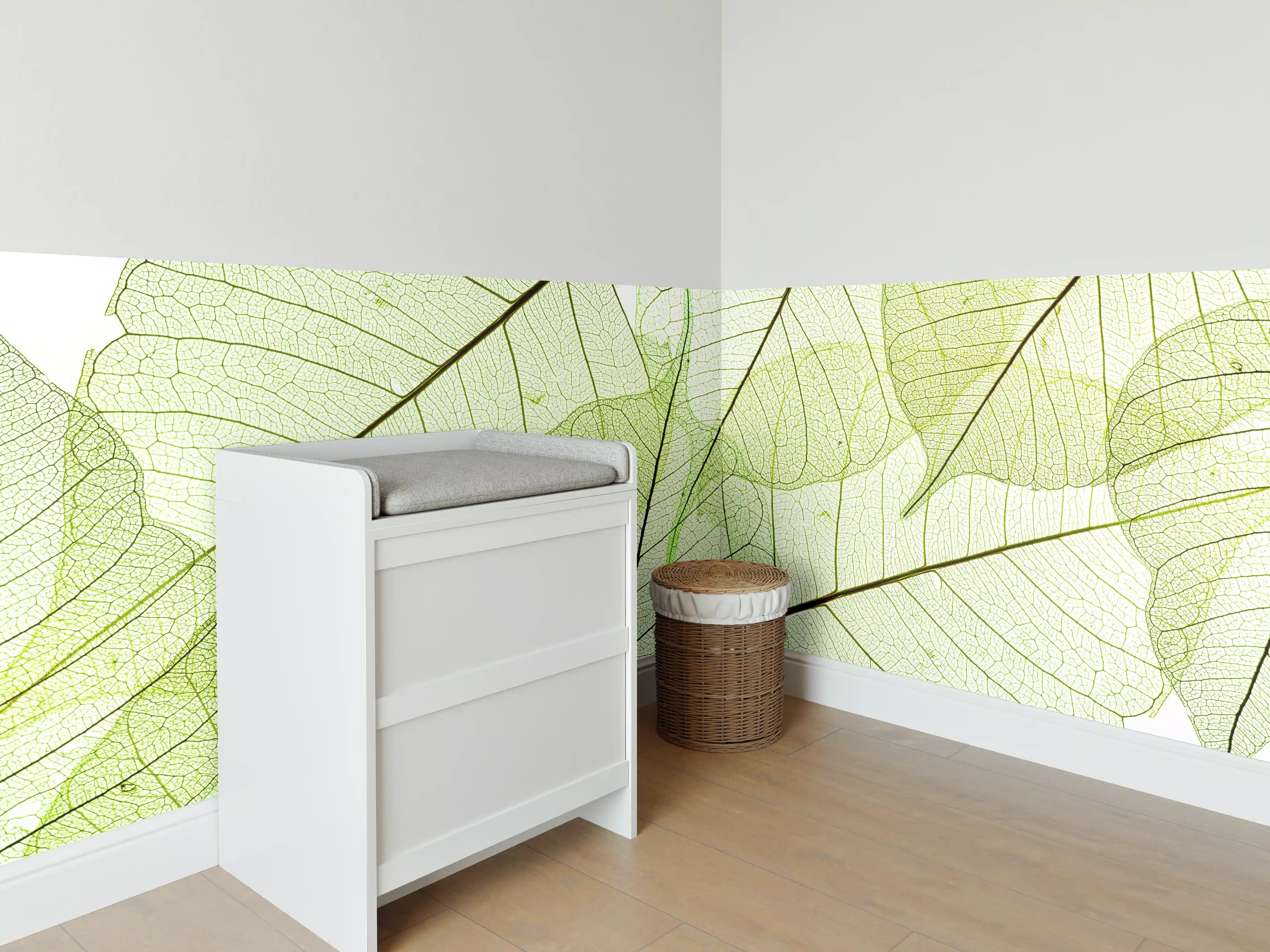 Babyzimmer Wandgestaltung - Nahaufnahme Blatttextur