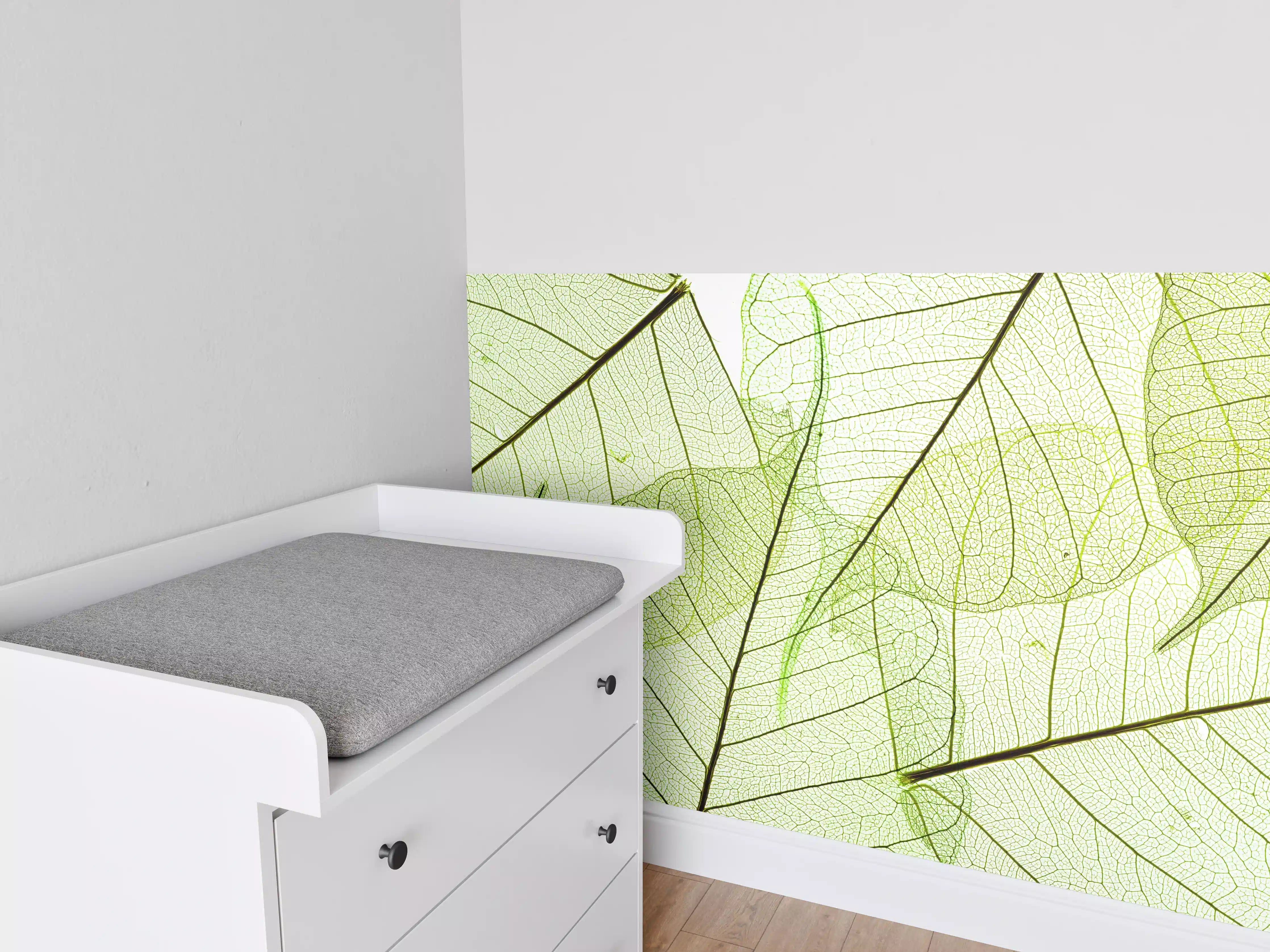 Babyzimmer Wandgestaltung - Nahaufnahme Blatttextur