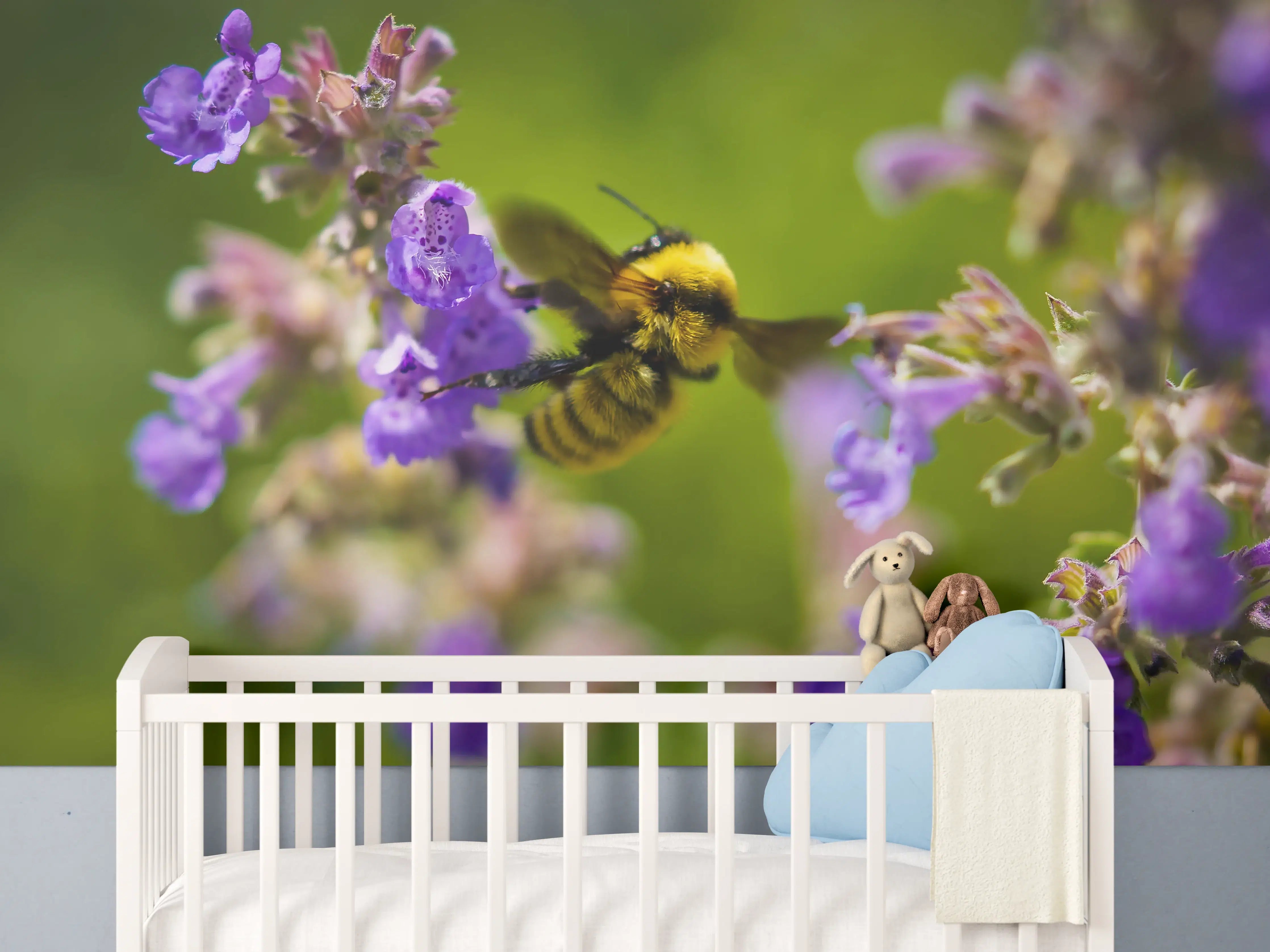 Babyzimmer Wandgestaltung - Nahaufnahme einer Honigbiene