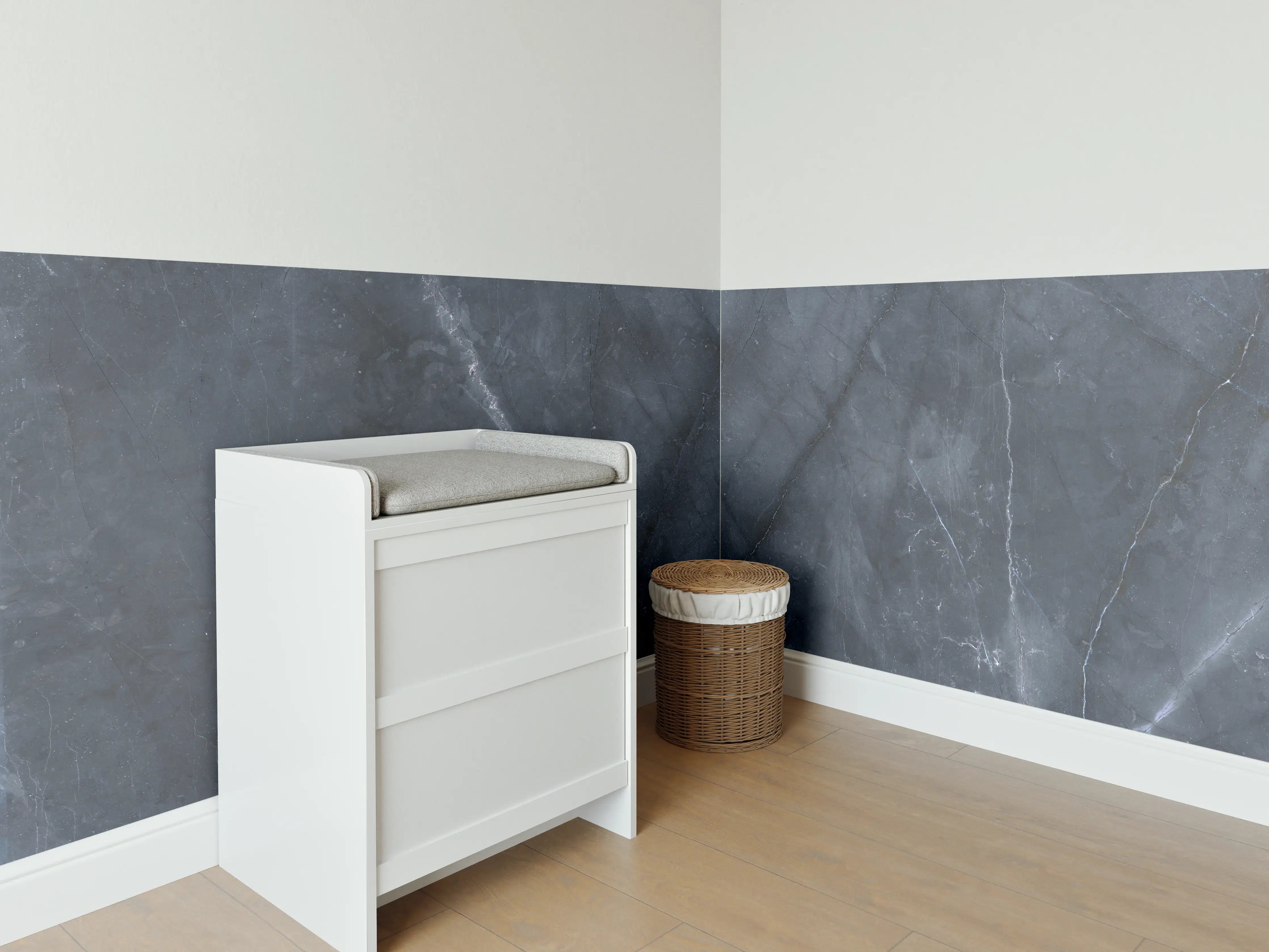 Babyzimmer Wandgestaltung - Nahaufnahme italienische Marmorplatte
