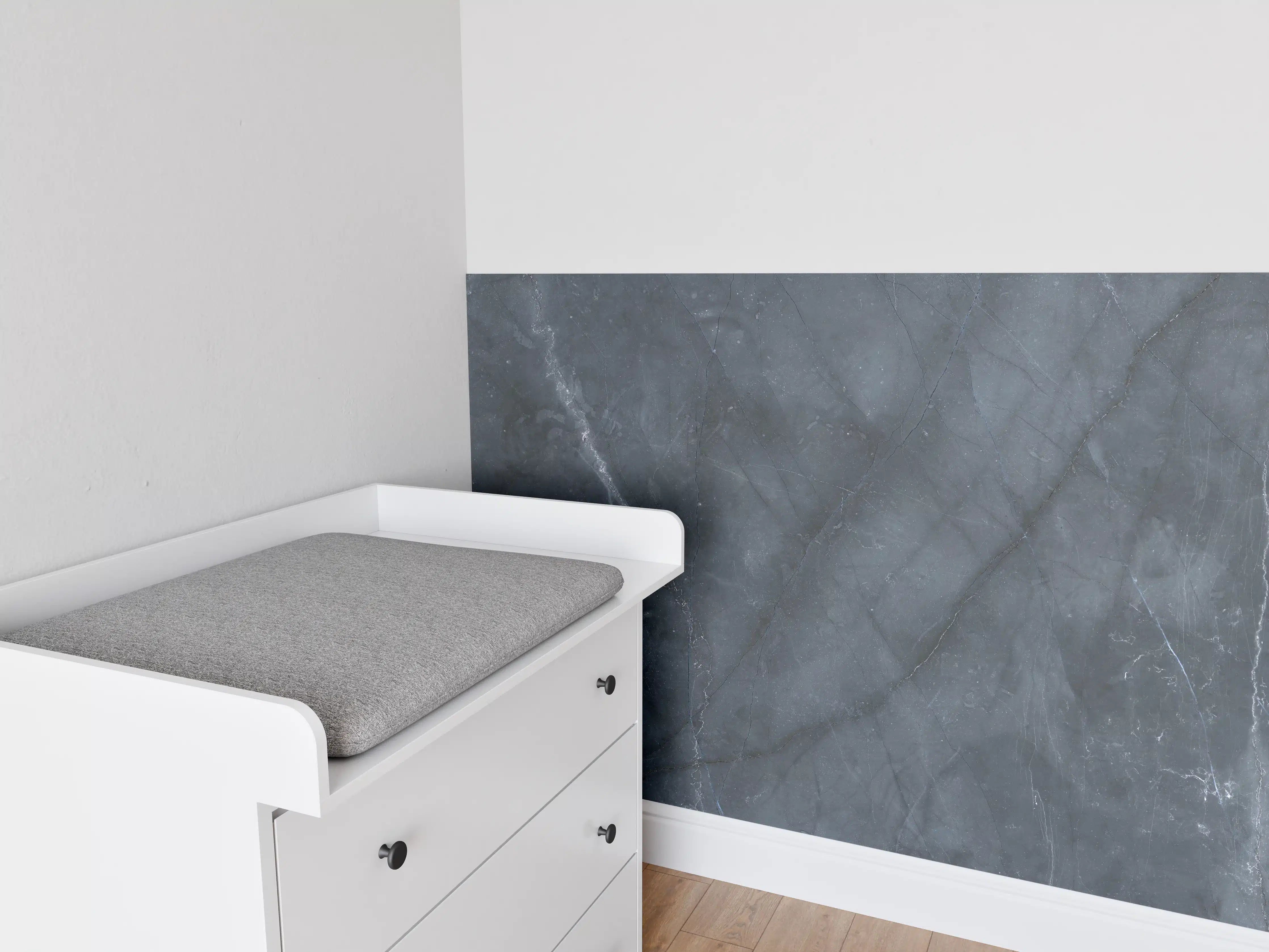 Babyzimmer Wandgestaltung - Nahaufnahme italienische Marmorplatte