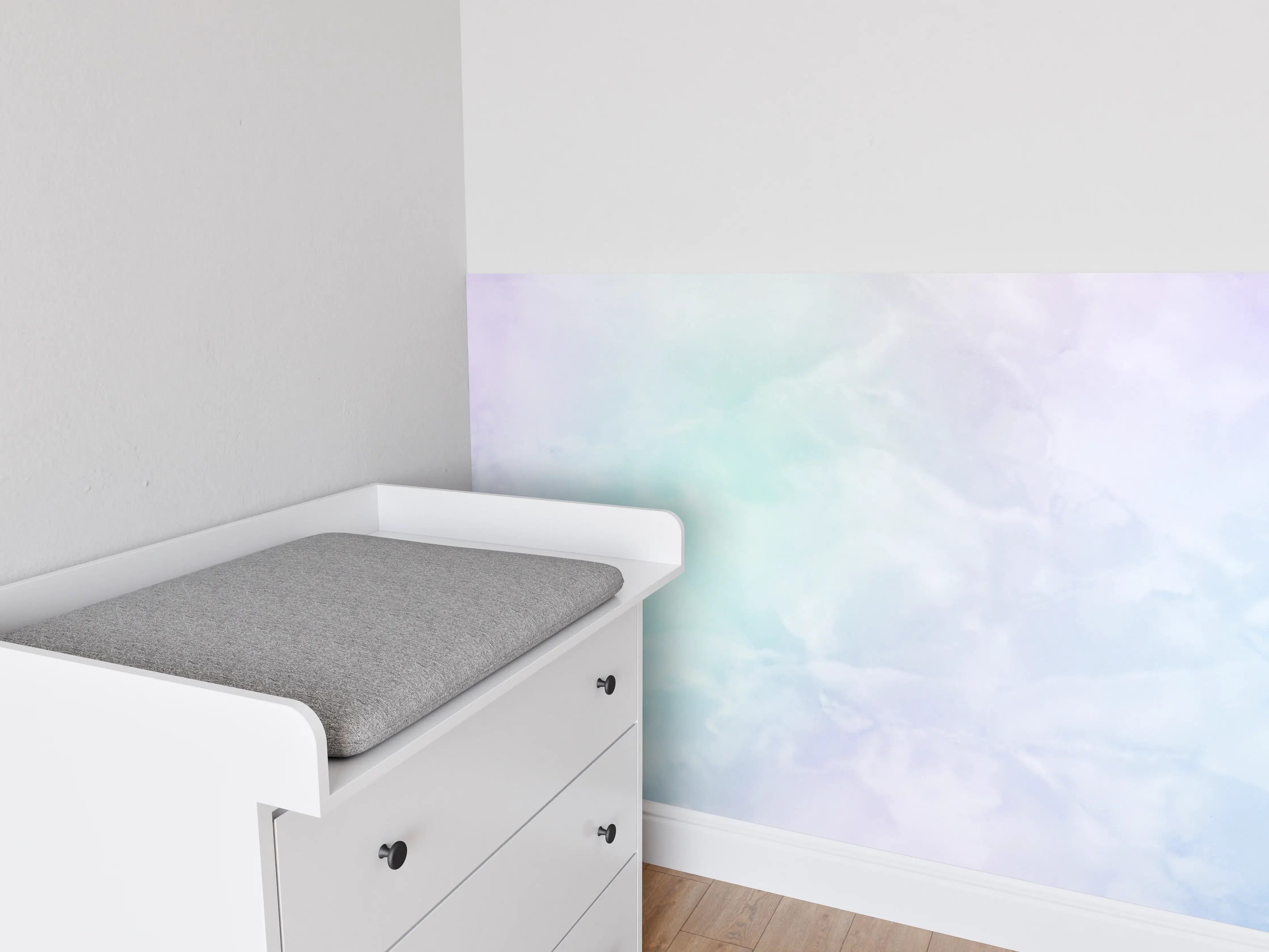 Babyzimmer Wandgestaltung - Nahaufnahme von Pastellfarbigem Marmor