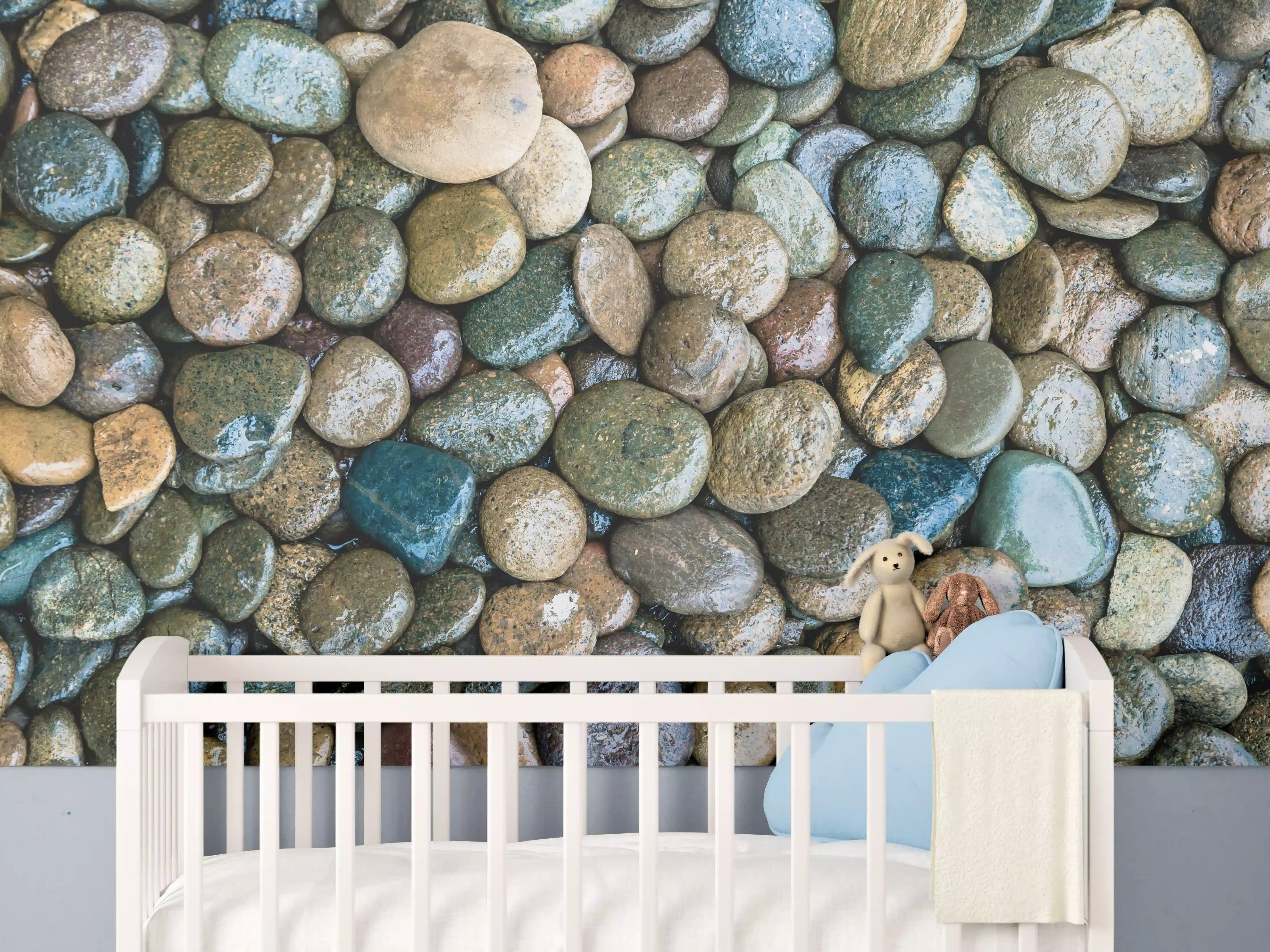 Babyzimmer Wandgestaltung - Nasse Steine