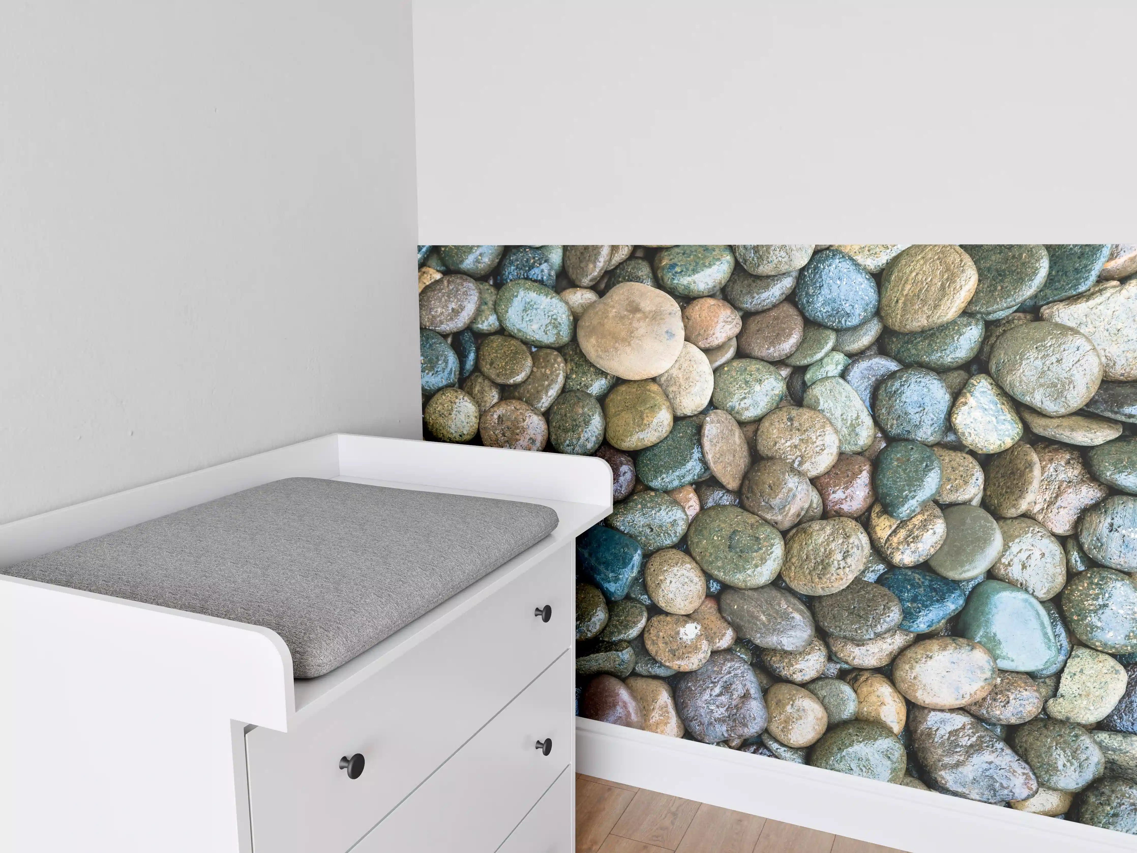 Babyzimmer Wandgestaltung - Nasse Steine