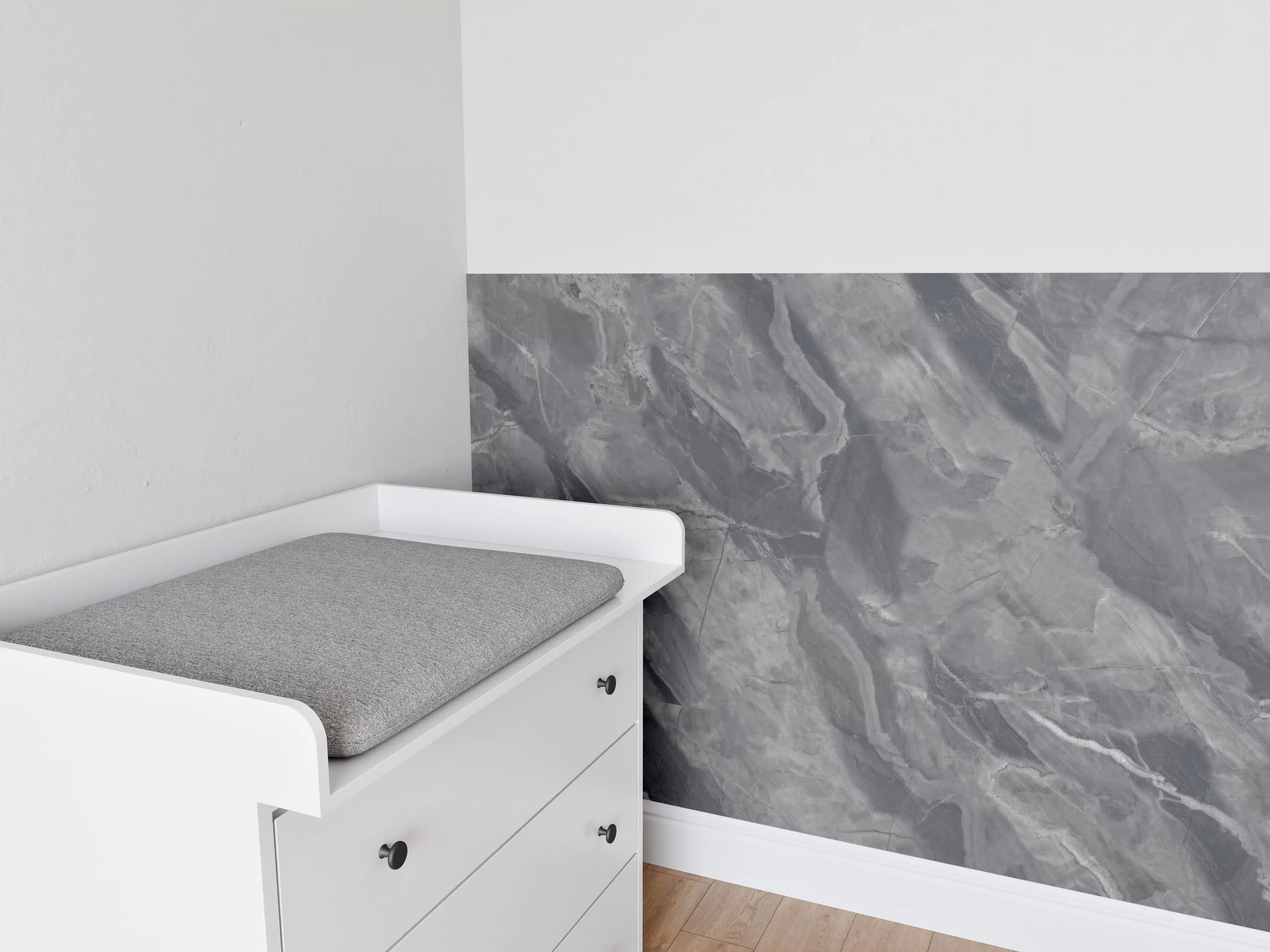 Babyzimmer Wandgestaltung - Natürliche Breccia-Marmorfliesen