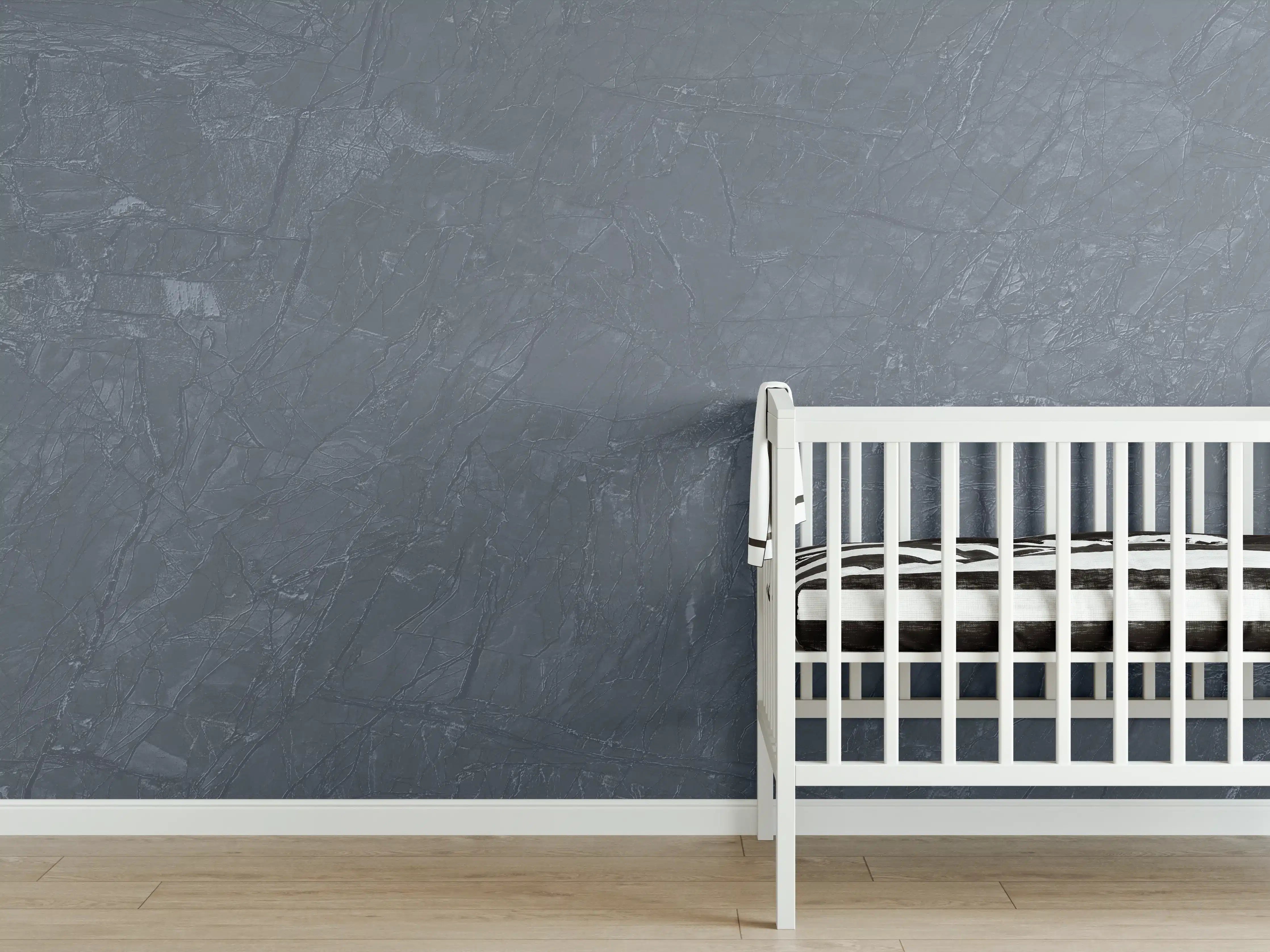 Babyzimmer Wandgestaltung - Natürliche Mamortextur
