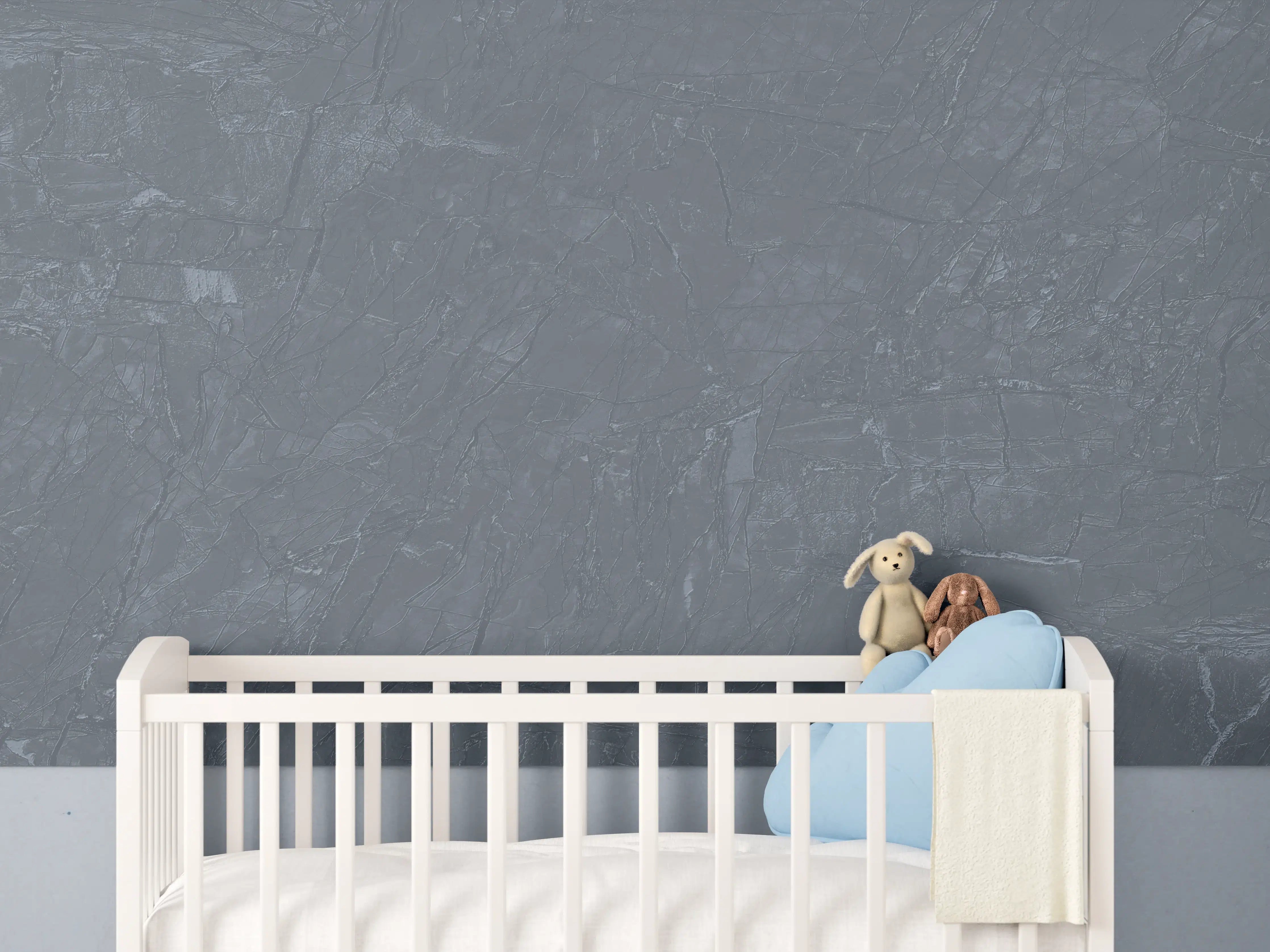 Babyzimmer Wandgestaltung - Natürliche Mamortextur