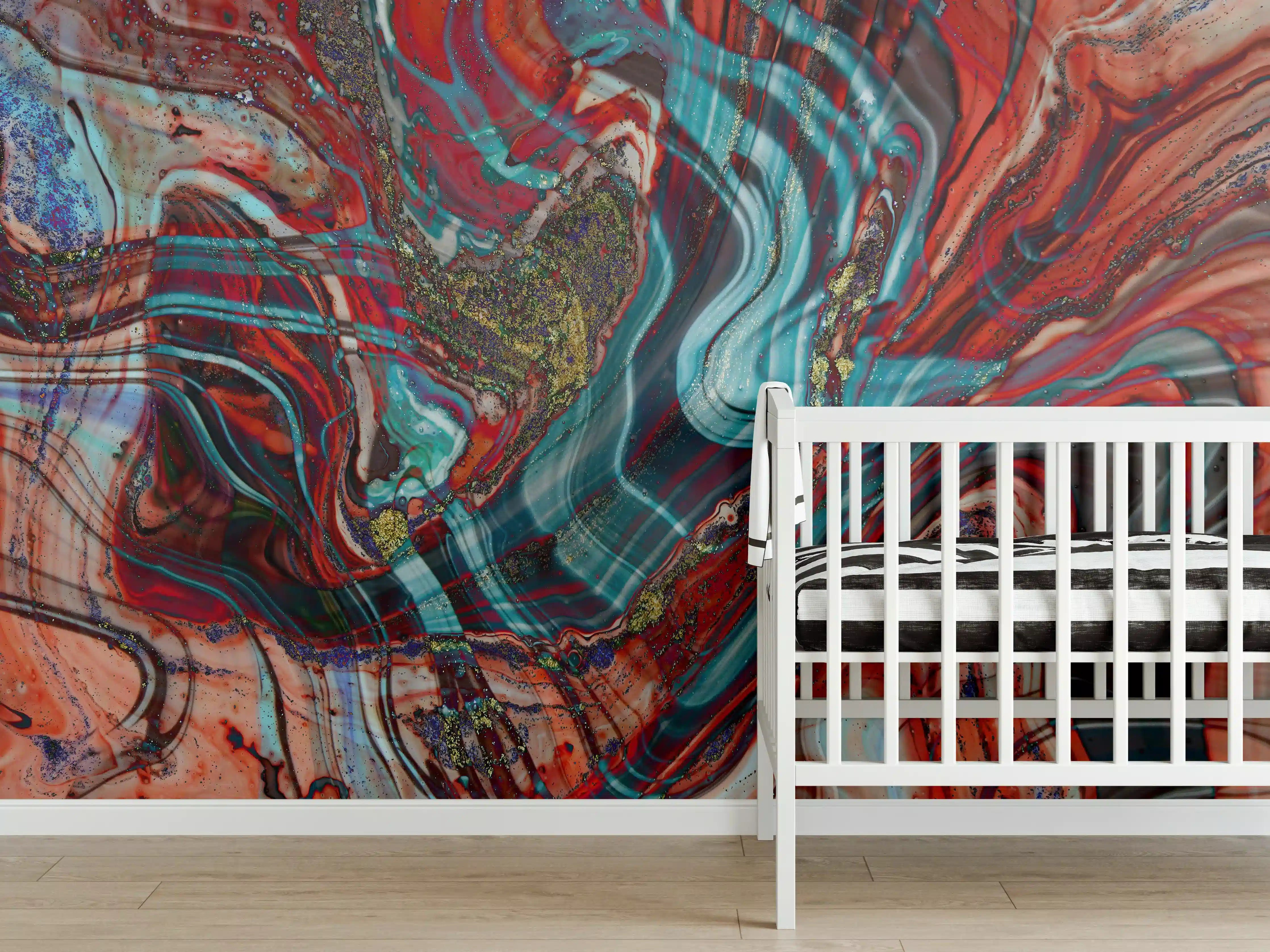 Babyzimmer Wandgestaltung - Natürlicher Luxus Marmor
