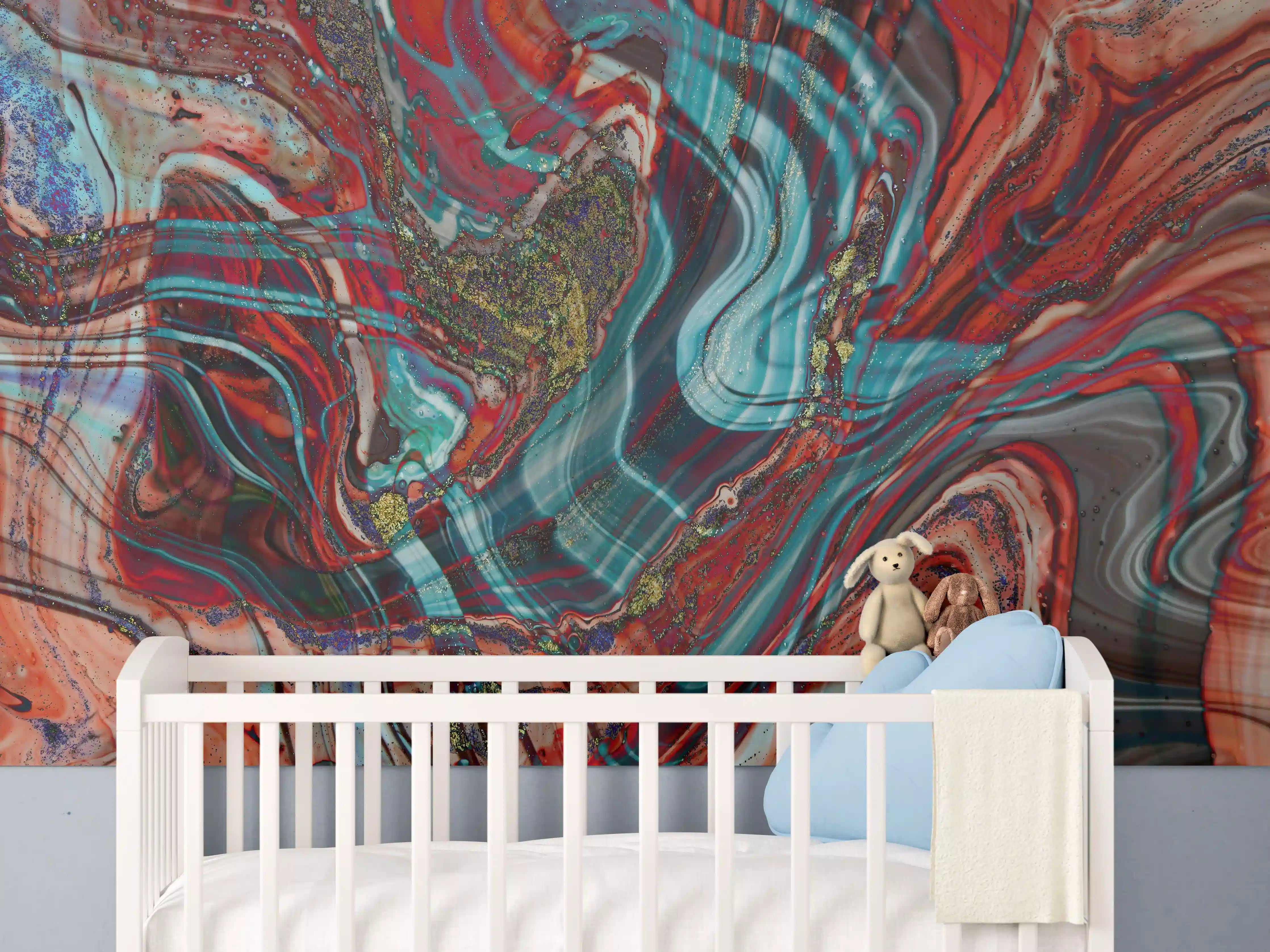 Babyzimmer Wandgestaltung - Natürlicher Luxus Marmor