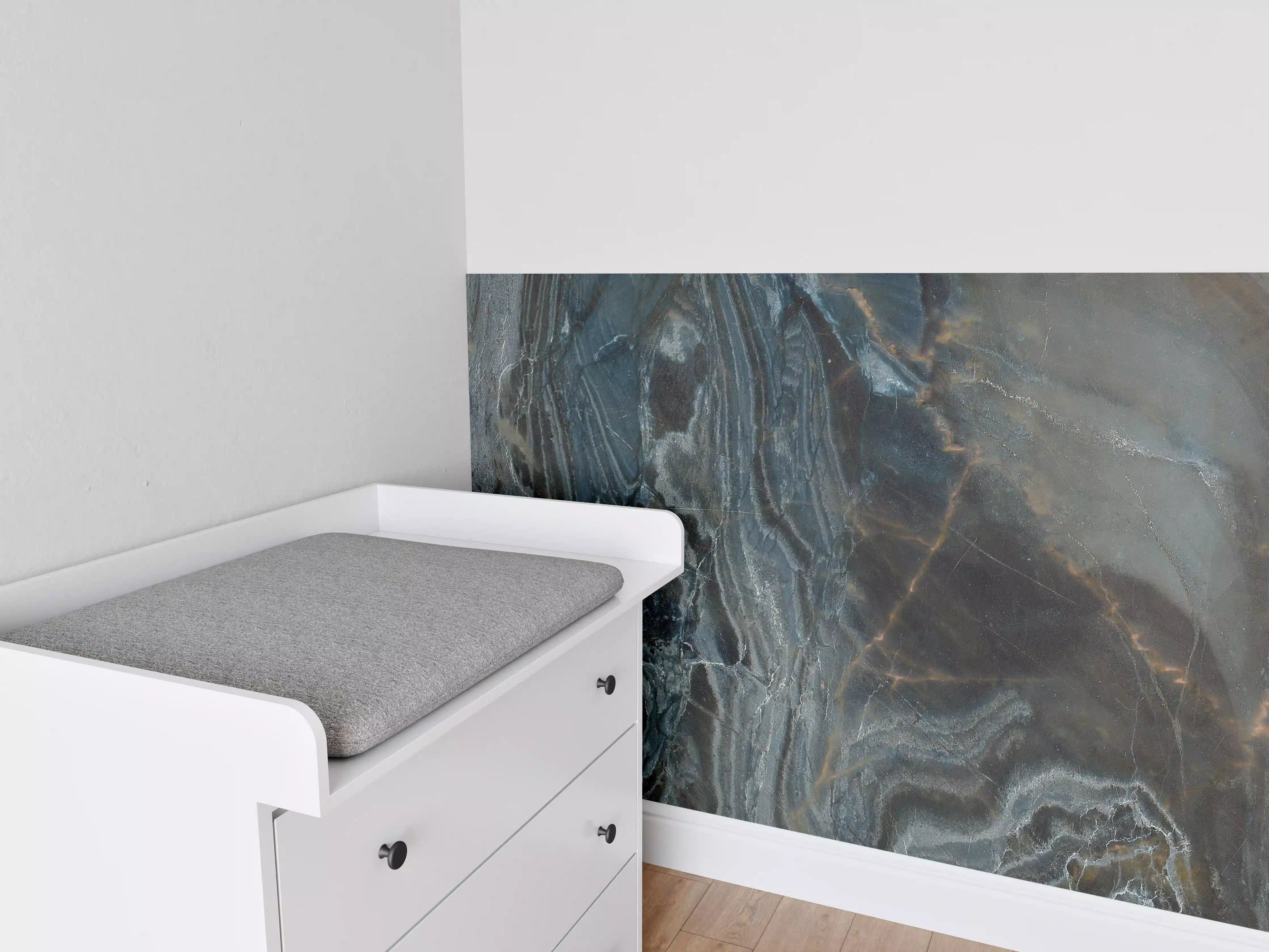 Babyzimmer Wandgestaltung - Natürliches Muster aus Marmor
