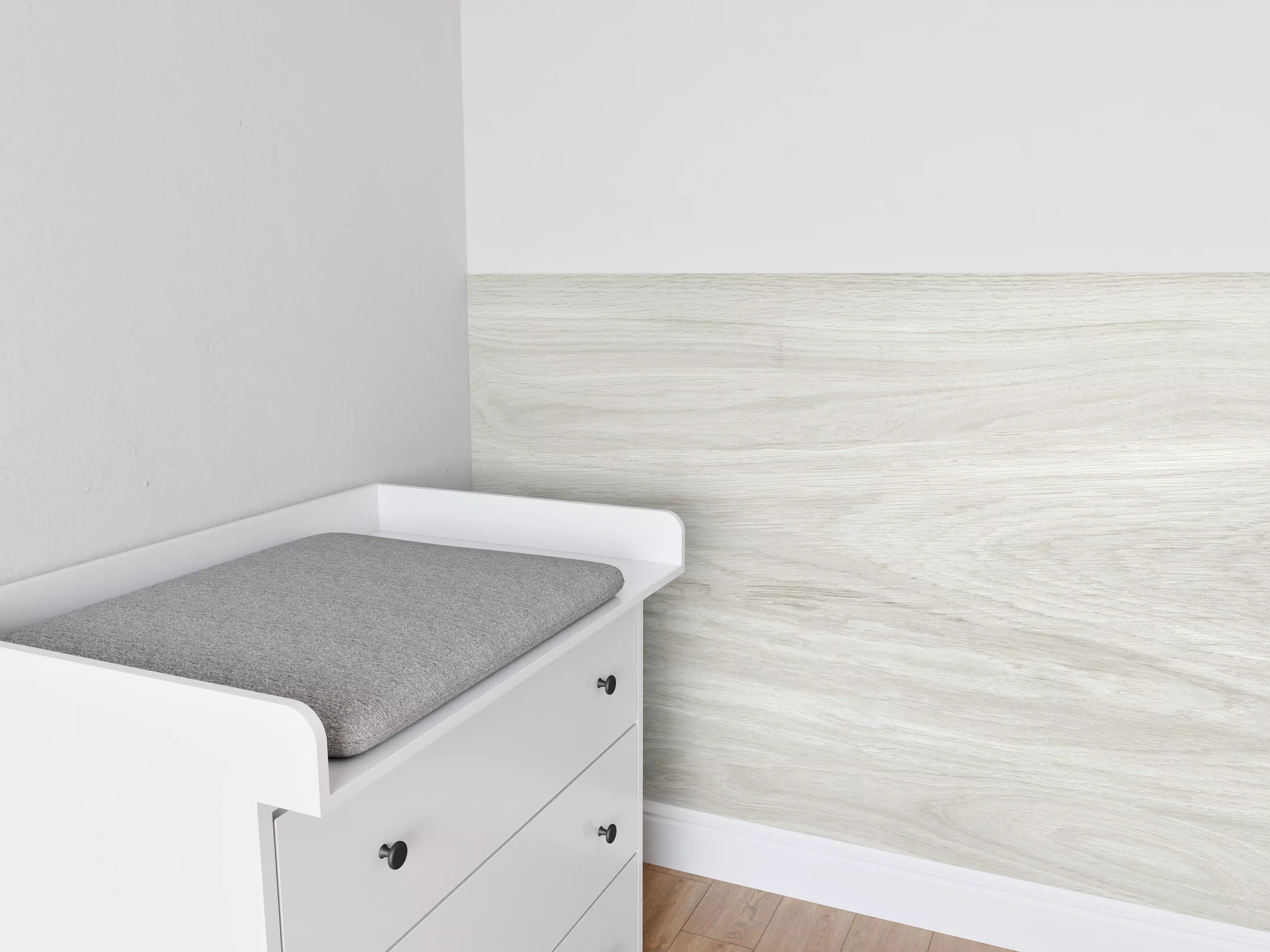 Babyzimmer Wandgestaltung - Natürliches helles Holzmuster