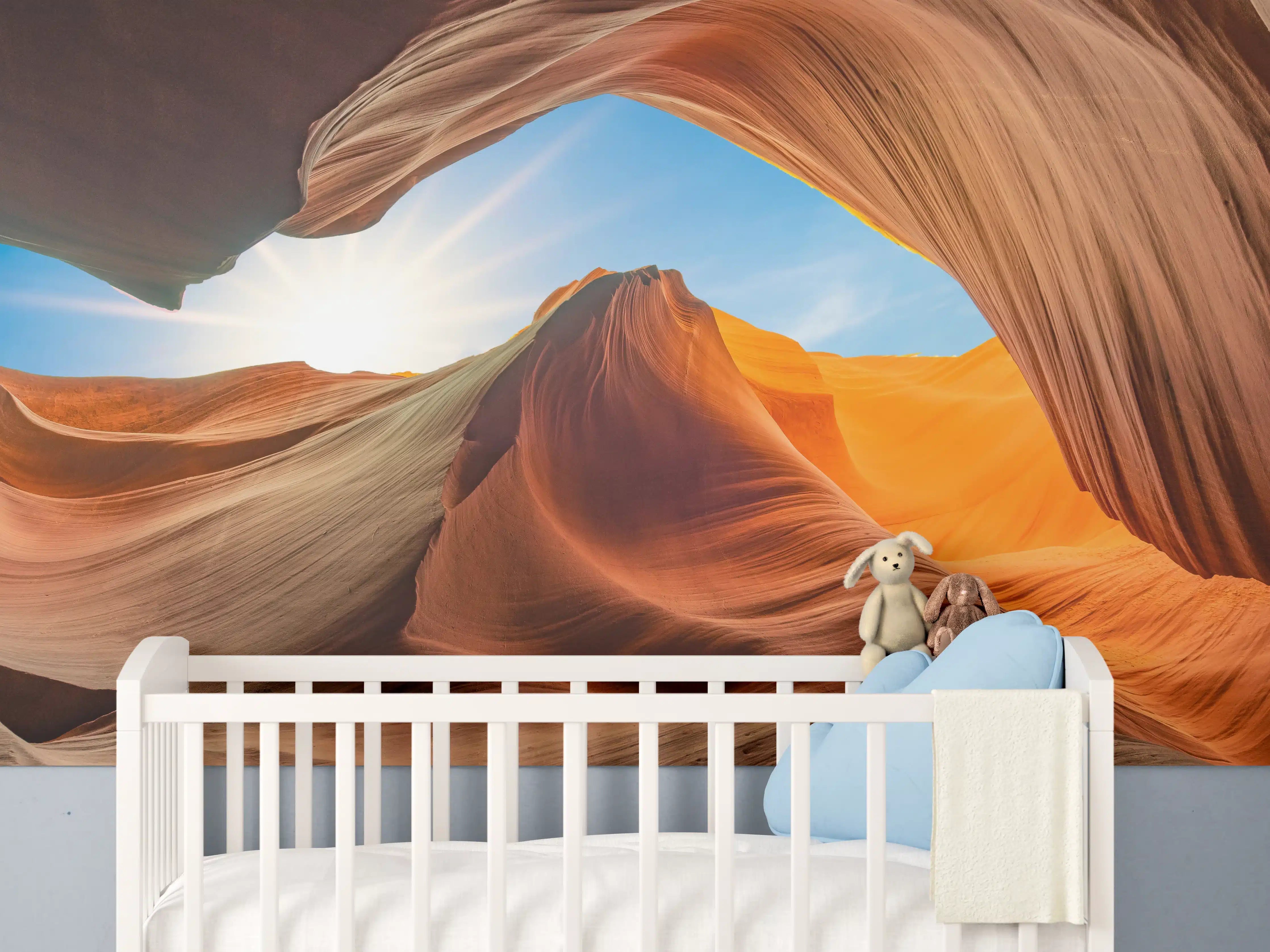 Babyzimmer Wandgestaltung - Naturwunder: Antike Felsformation bei Sonnenaufgang