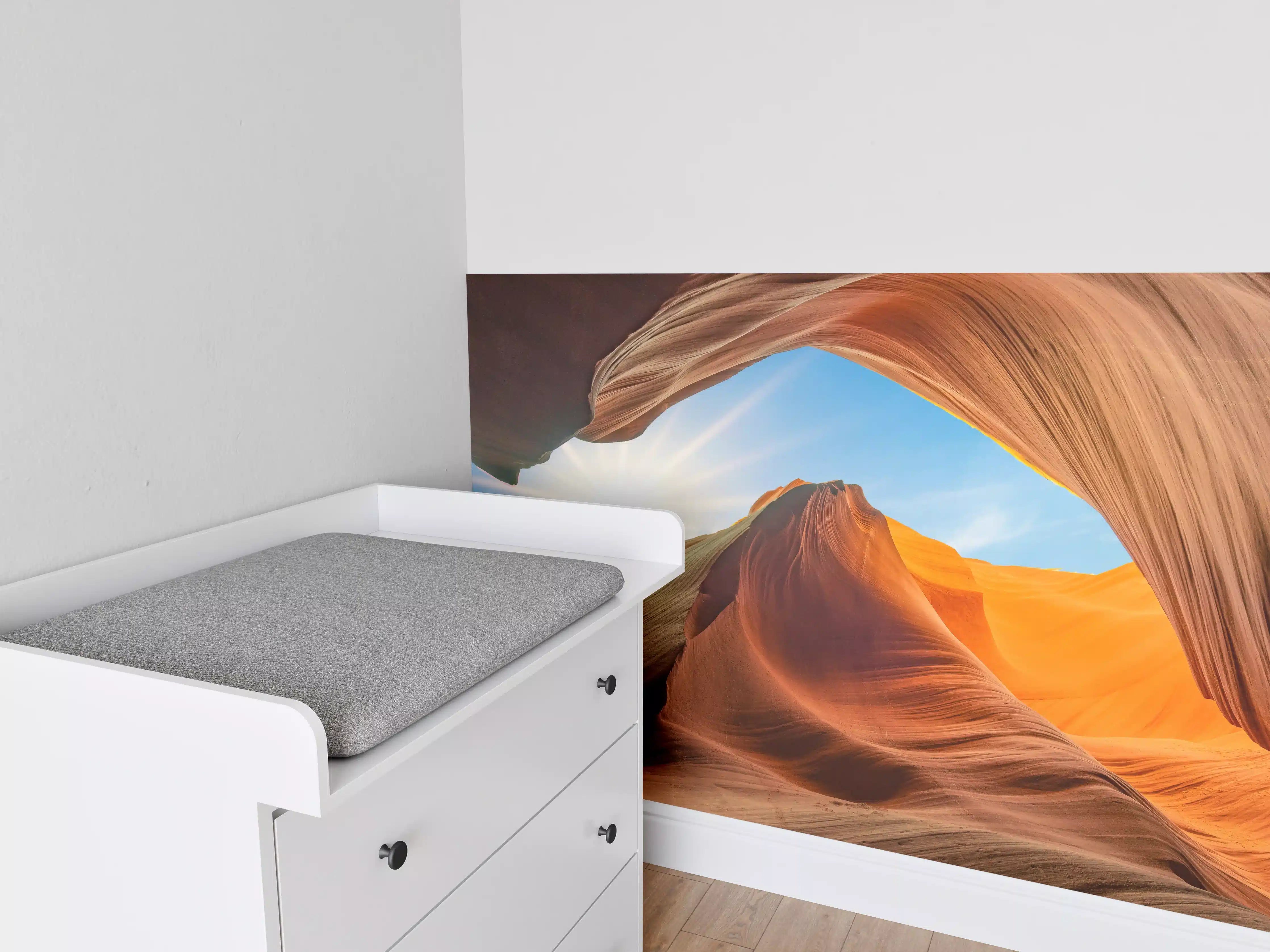 Babyzimmer Wandgestaltung - Naturwunder: Antike Felsformation bei Sonnenaufgang