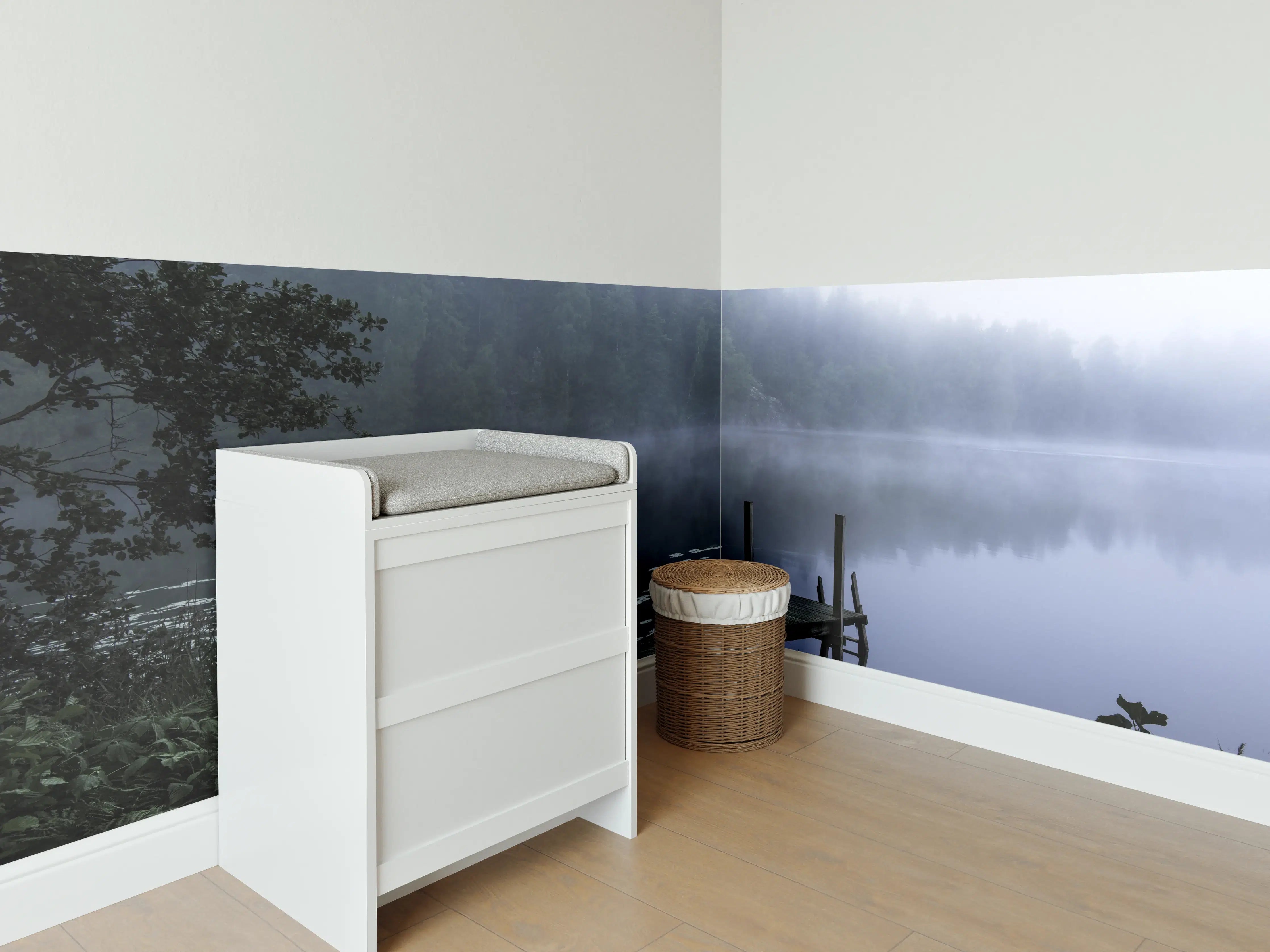 Babyzimmer Wandgestaltung - Nebliger Morgen