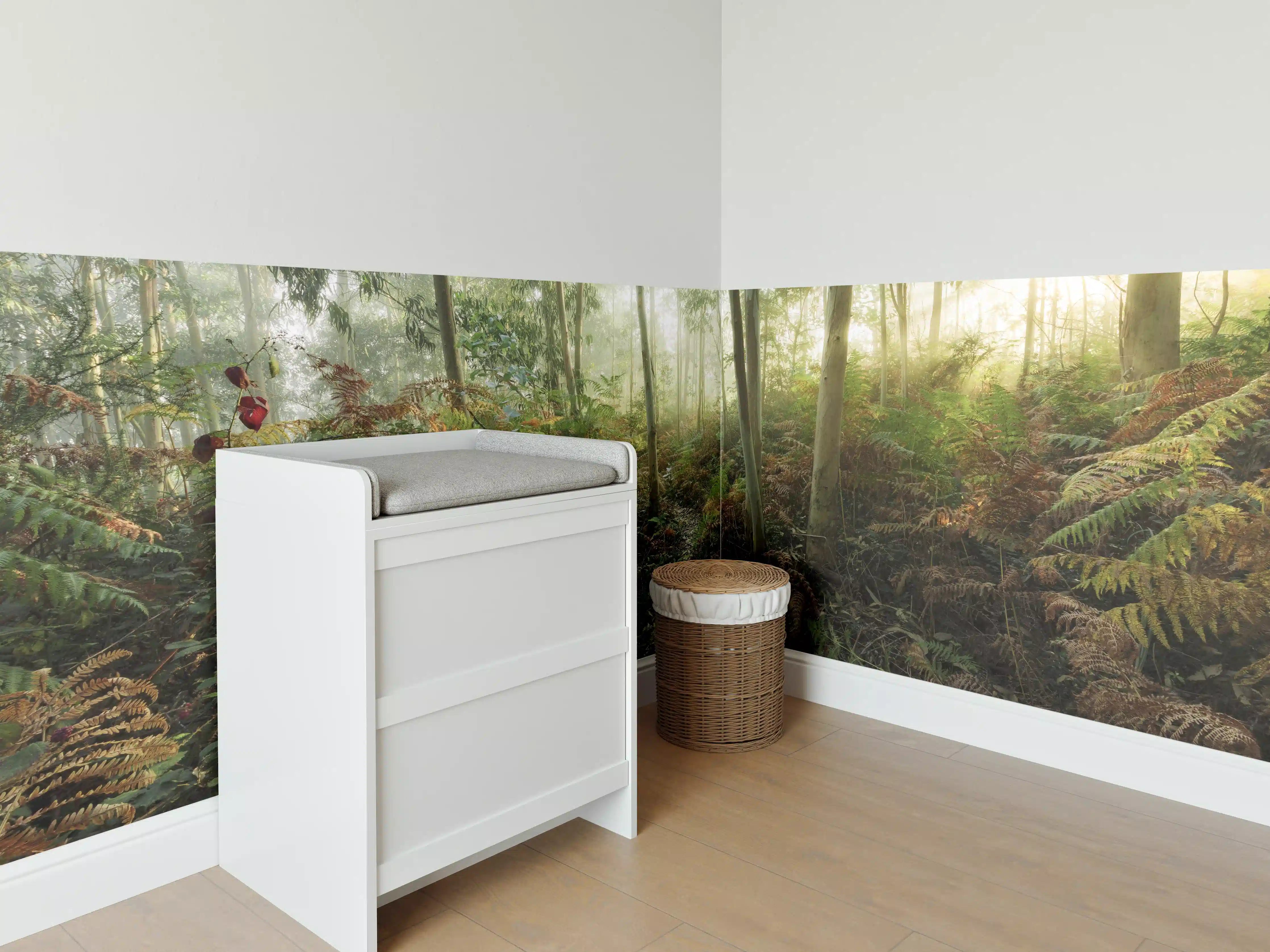 Babyzimmer Wandgestaltung - Nebliger Wald - Spanien