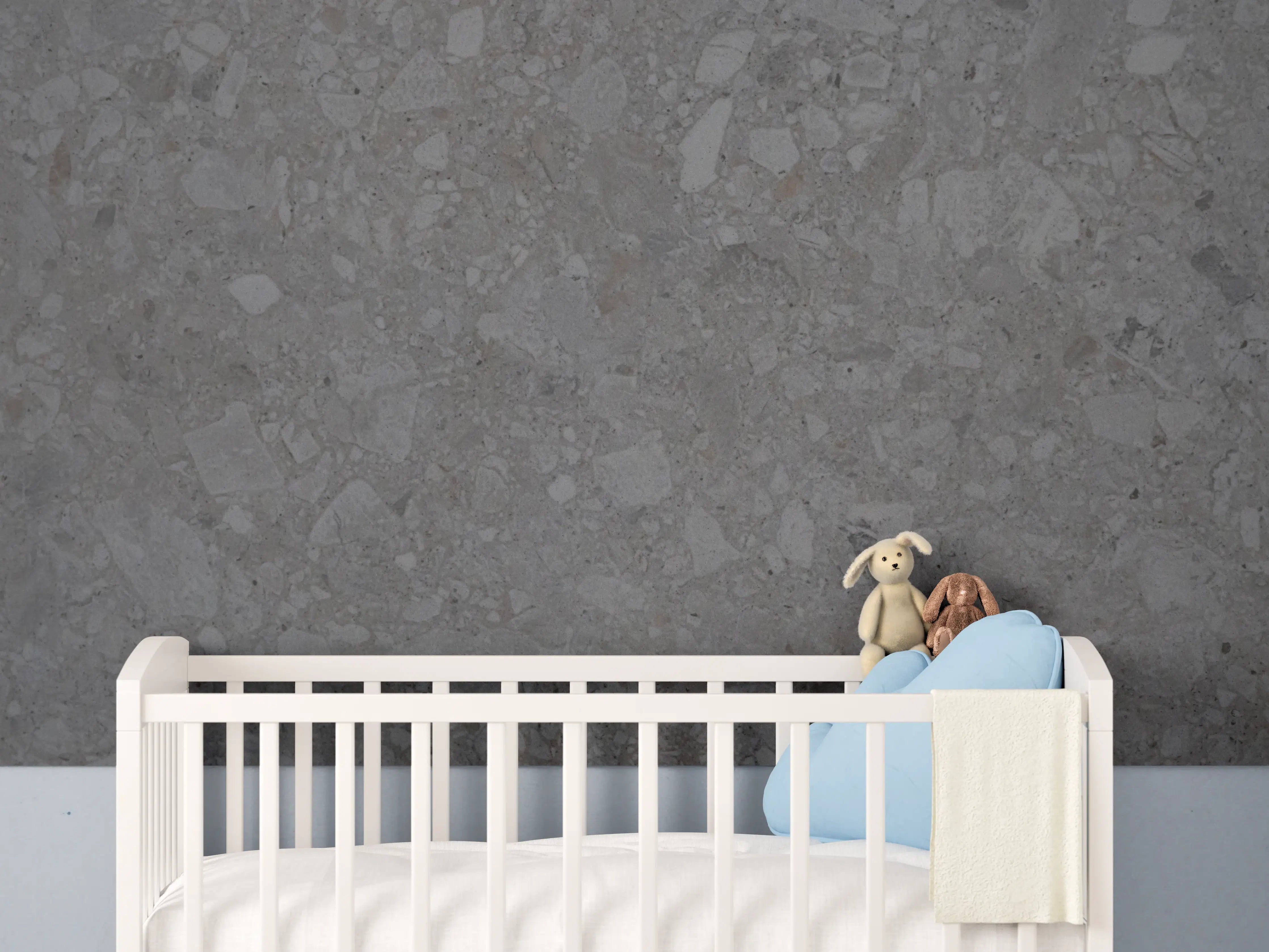 Babyzimmer Wandgestaltung - Neutrale Graustöne im Weiß