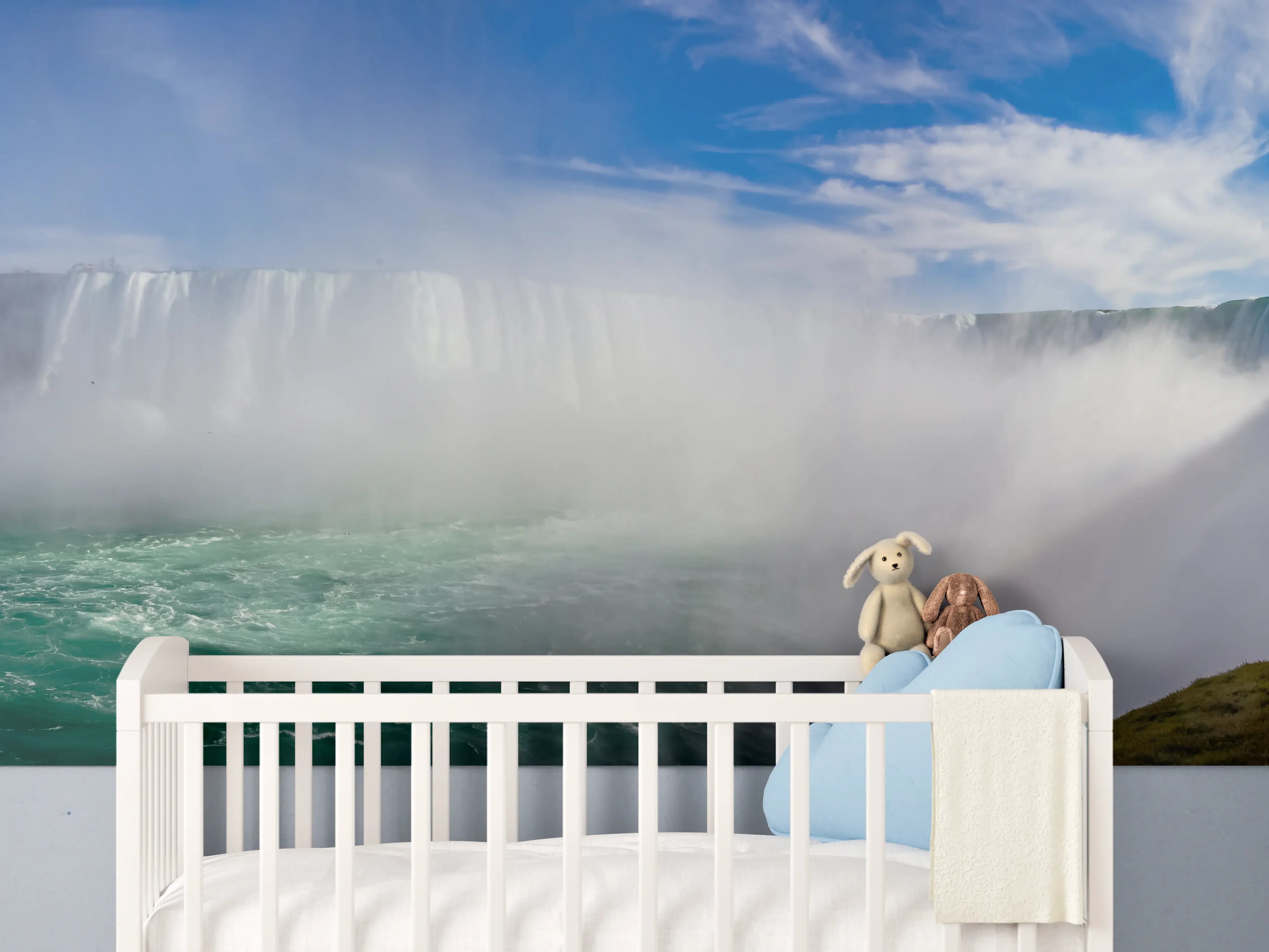 Babyzimmer Wandgestaltung - Niagara Wasserfälle