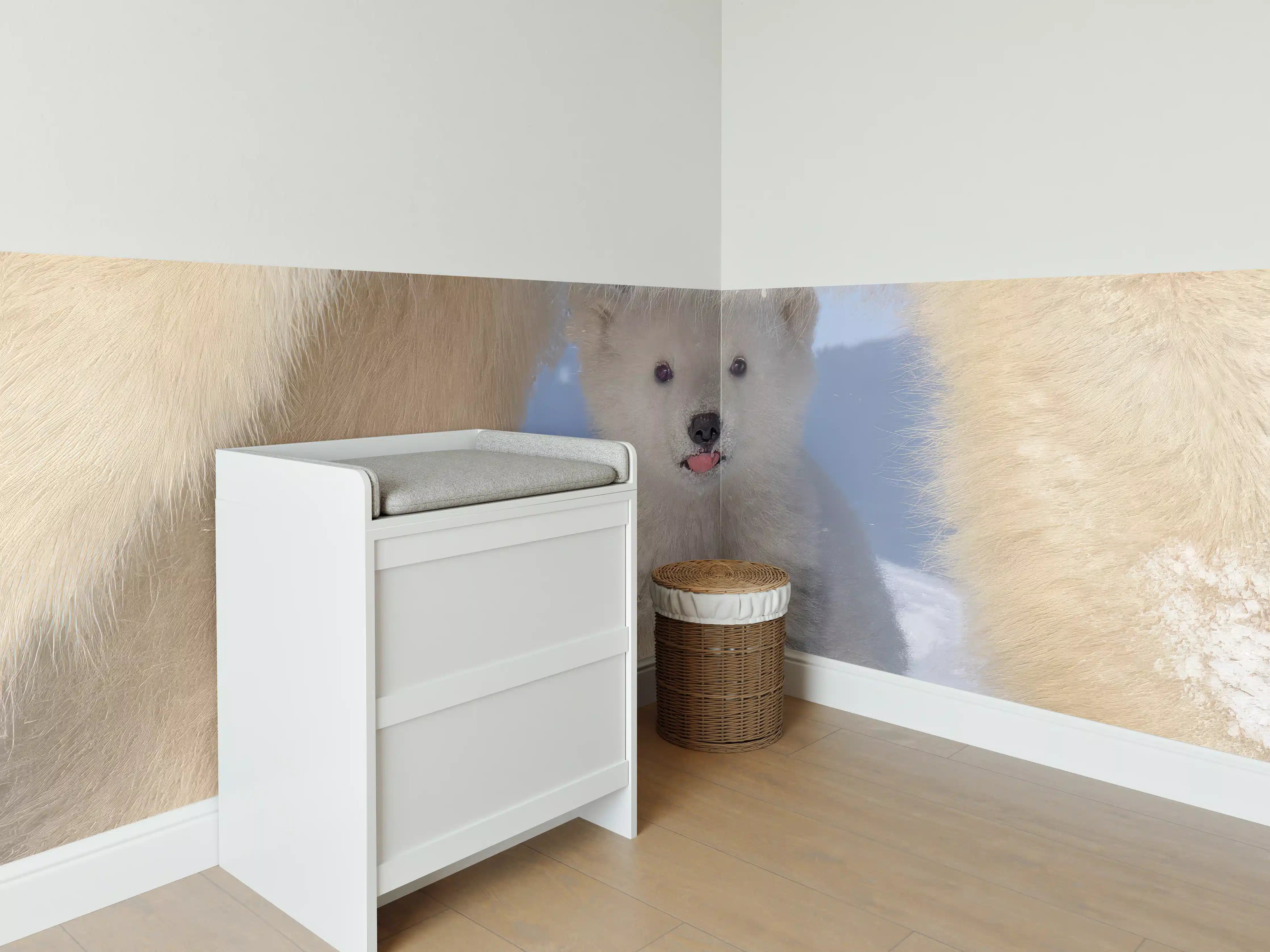 Babyzimmer Wandgestaltung - Niedliches Jungtier - Eisbär