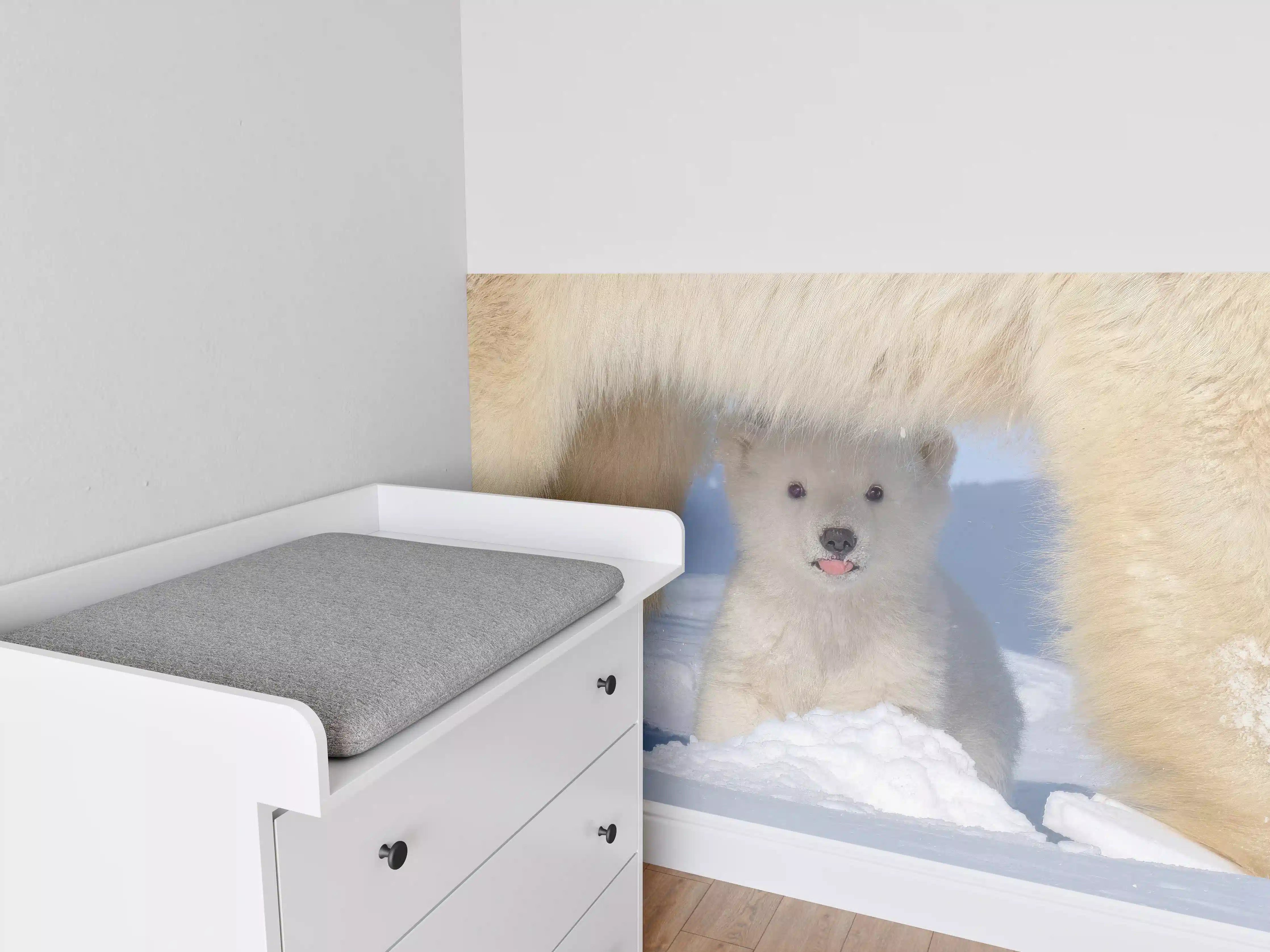Babyzimmer Wandgestaltung - Niedliches Jungtier - Eisbär