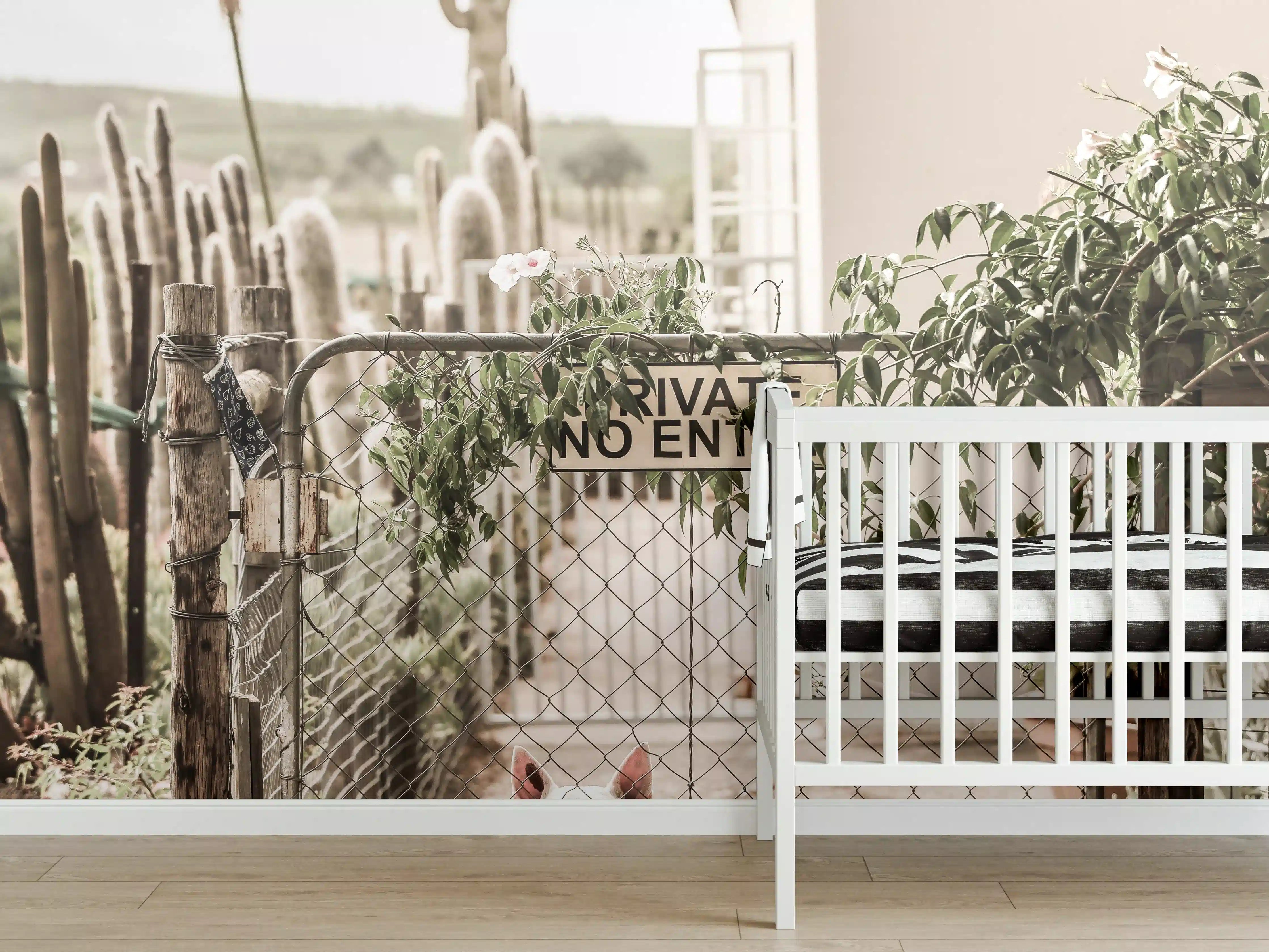 Babyzimmer Wandgestaltung - No Entry - älterlicher Eingang