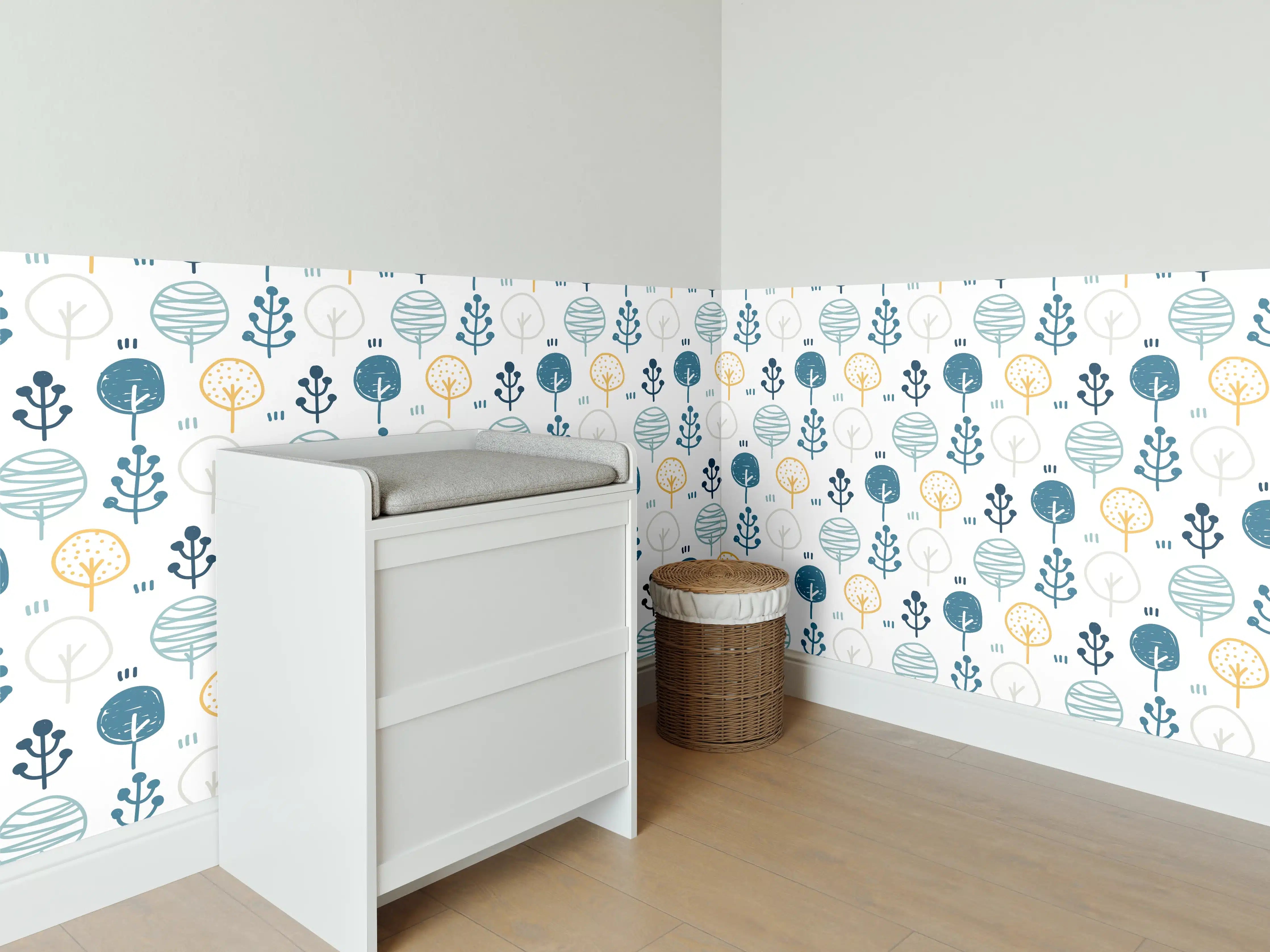 Babyzimmer Wandgestaltung - Nordic Abstract Colorful Pattern