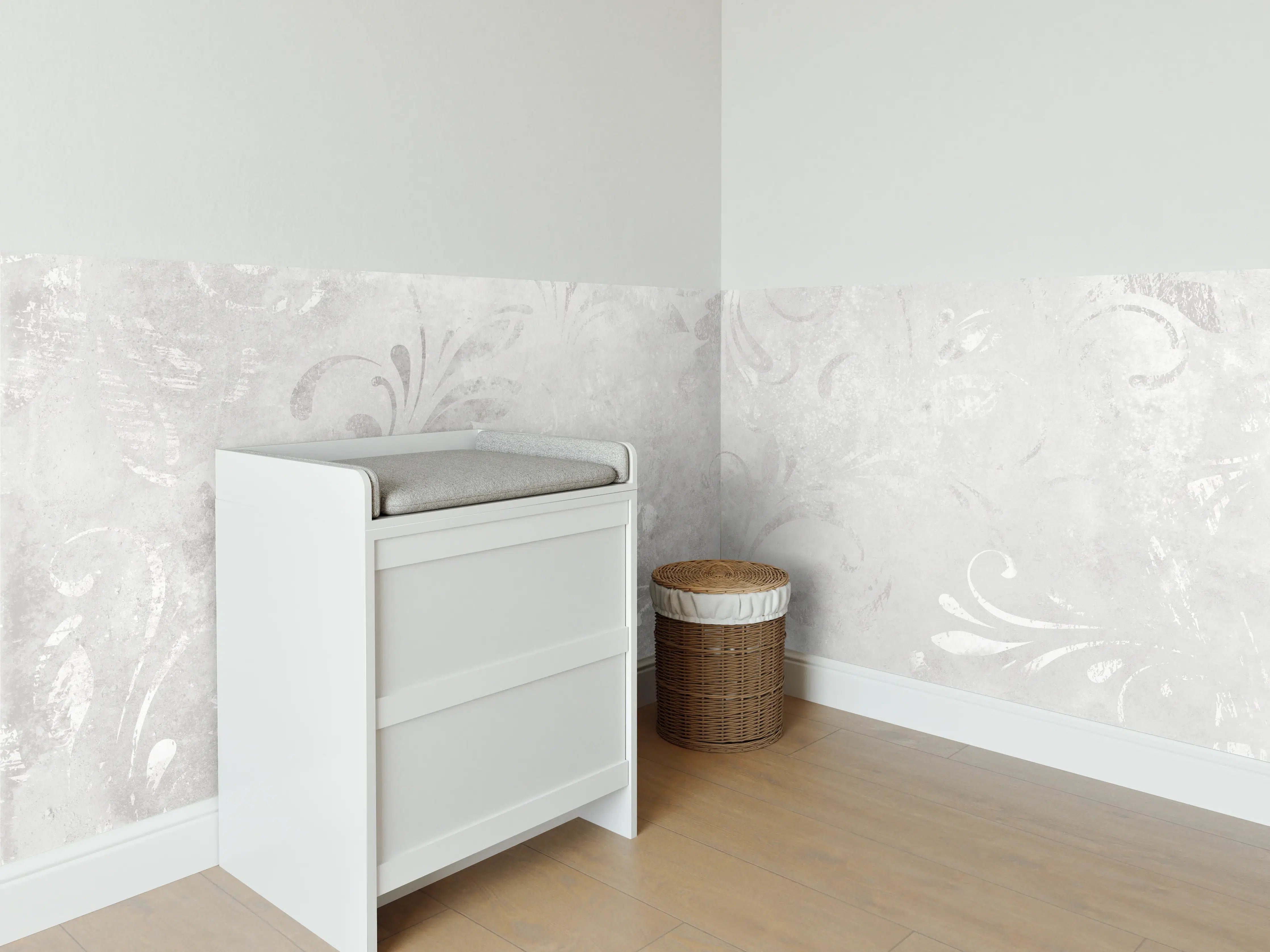 Babyzimmer Wandgestaltung - Orientale Zement Tapete
