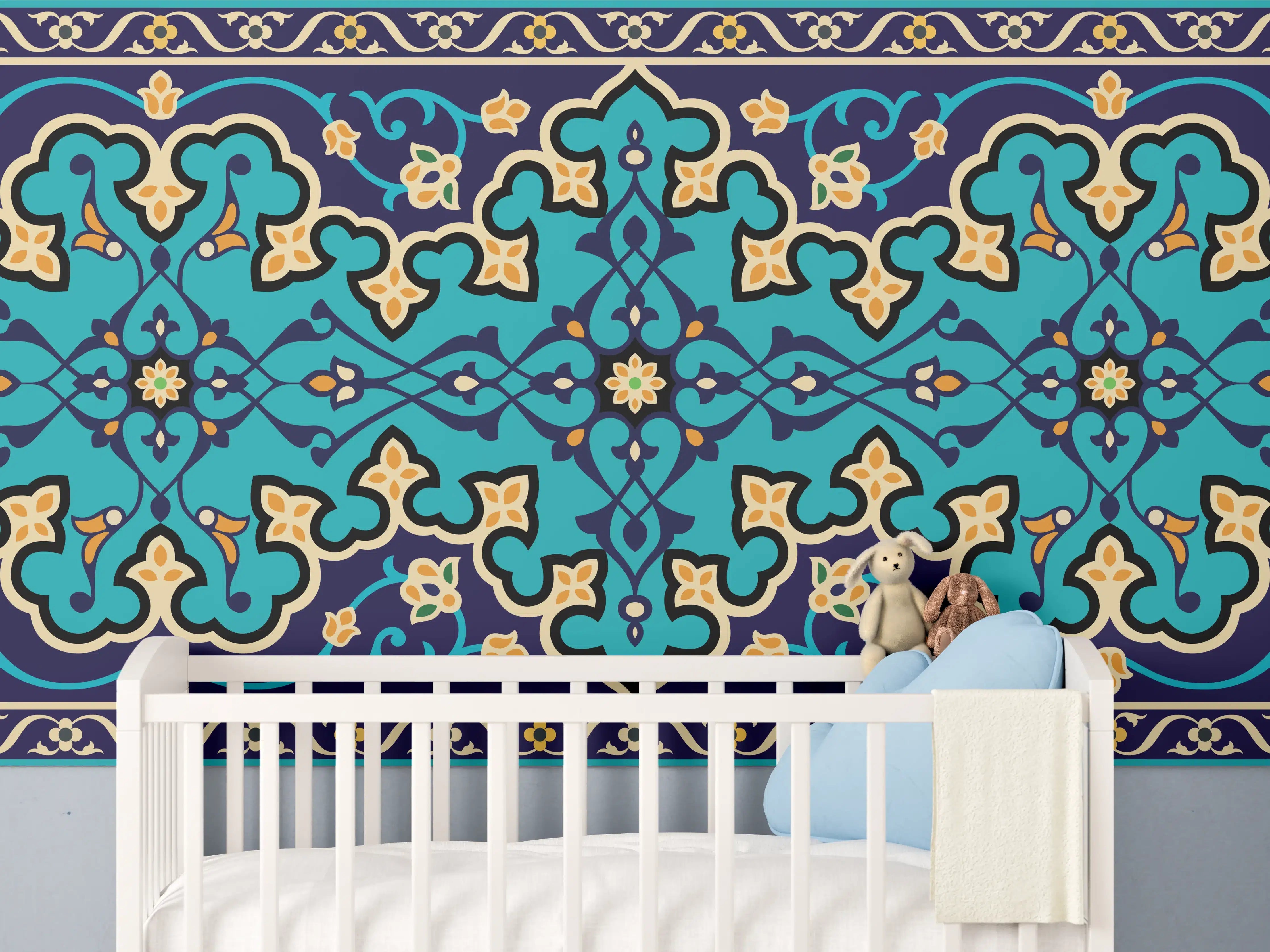 Babyzimmer Wandgestaltung - Orientalische Fliesen 3