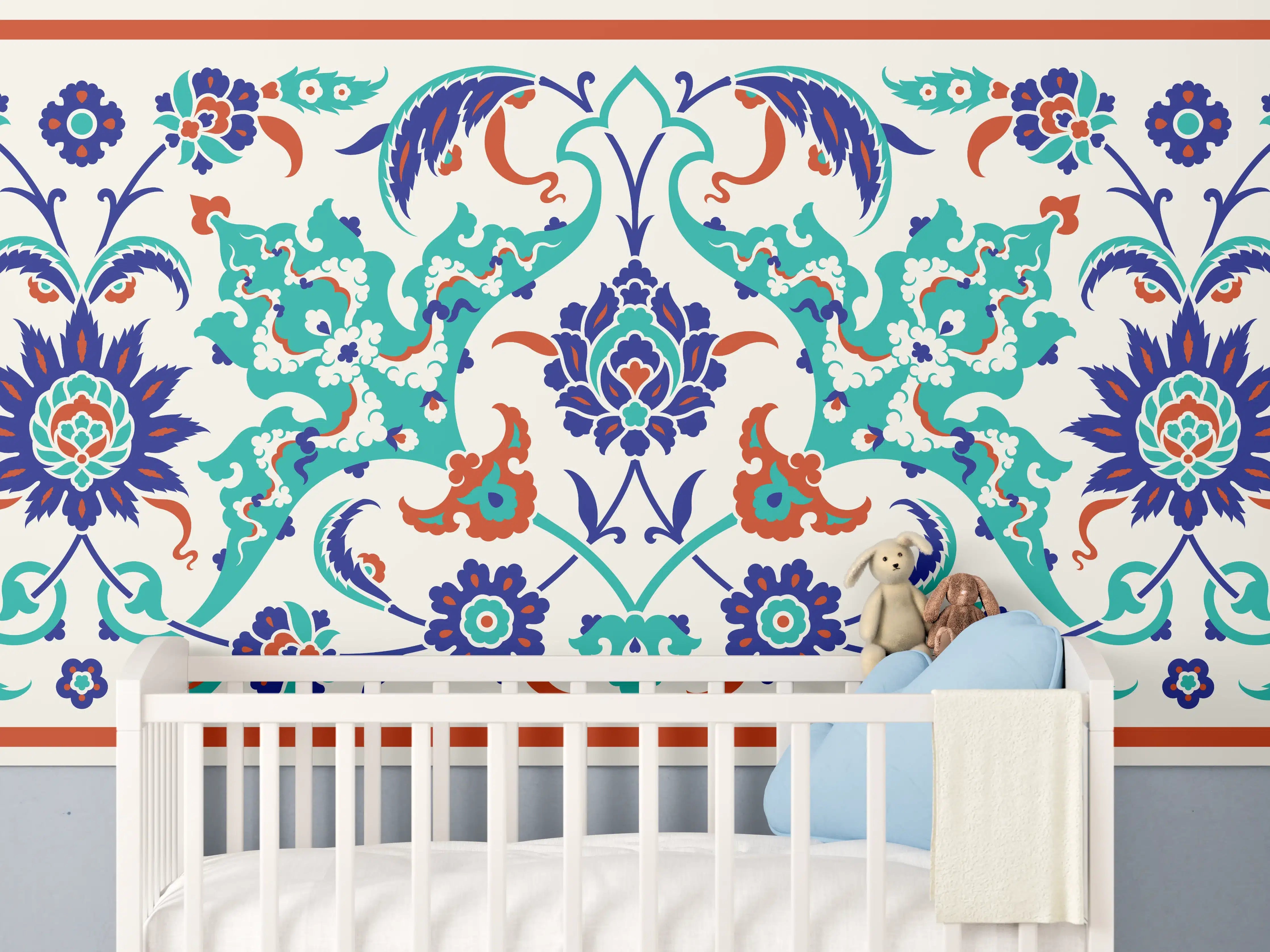 Babyzimmer Wandgestaltung - Orientalische Fliesen