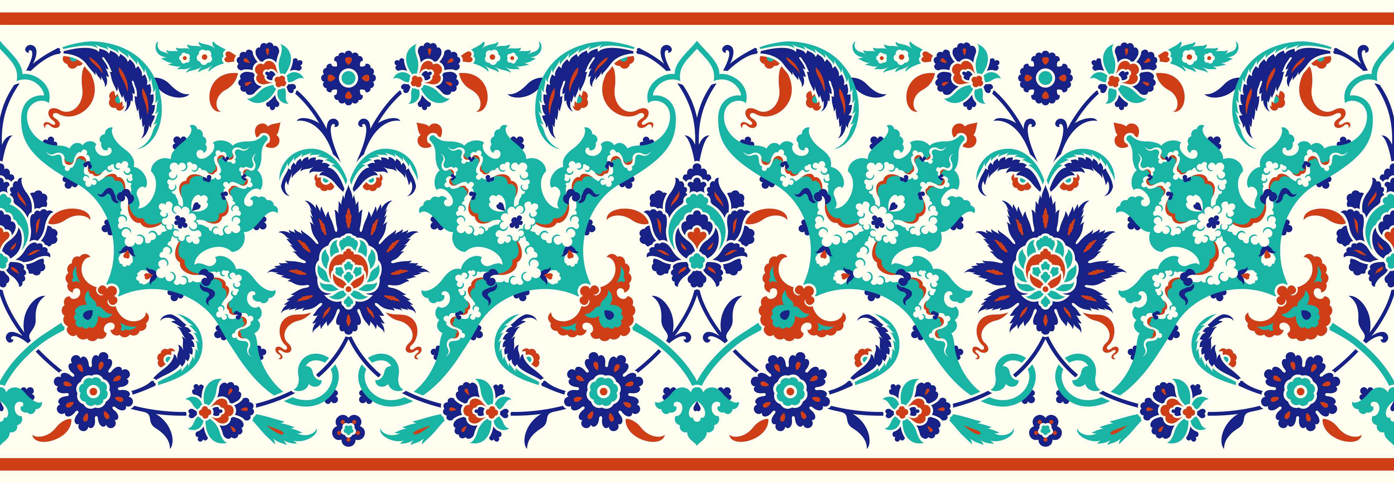 Babyzimmer Wandgestaltung-Ornamentales Fliesen-Muster