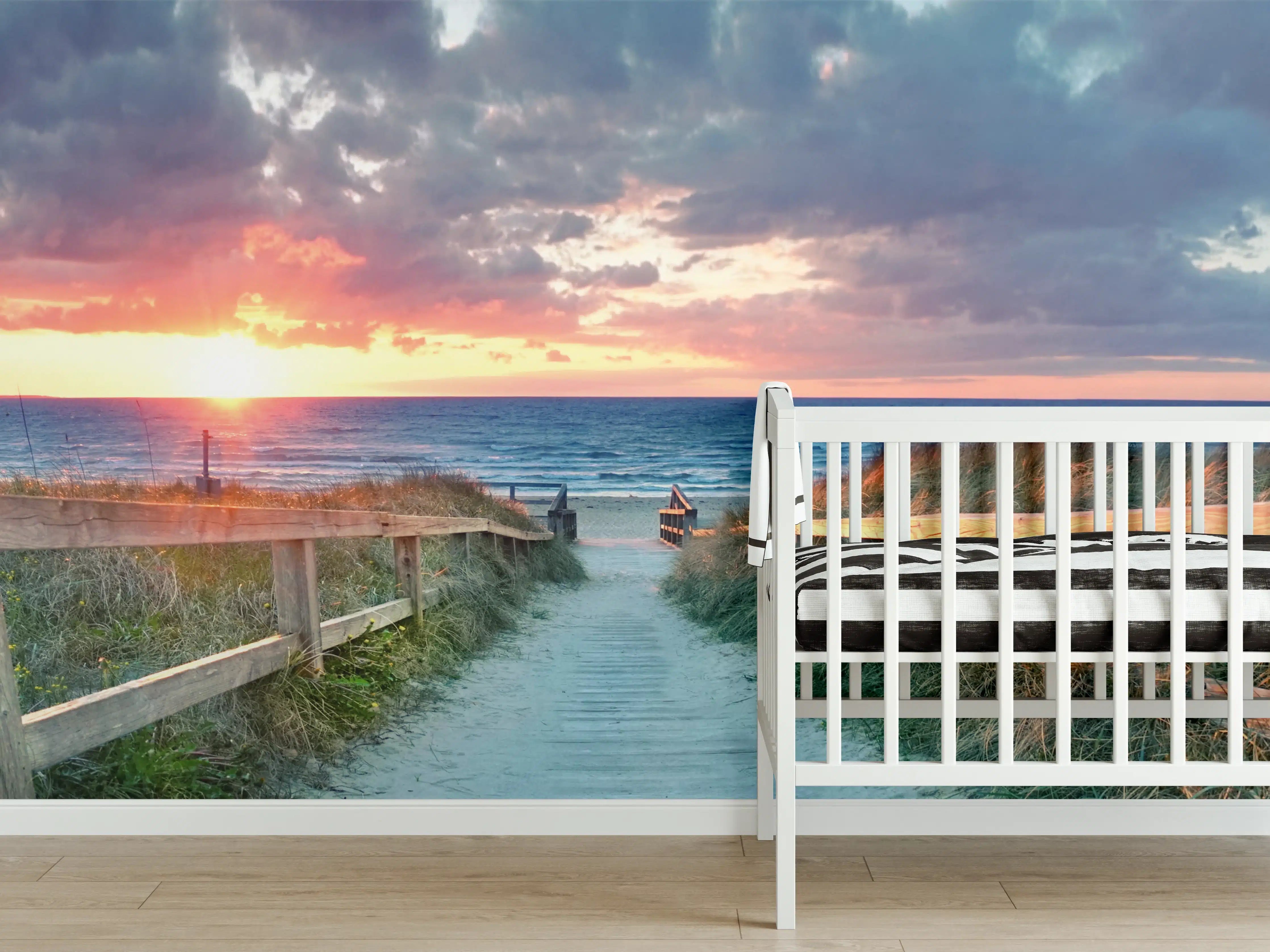 Babyzimmer Wandgestaltung - Ostseepanorama