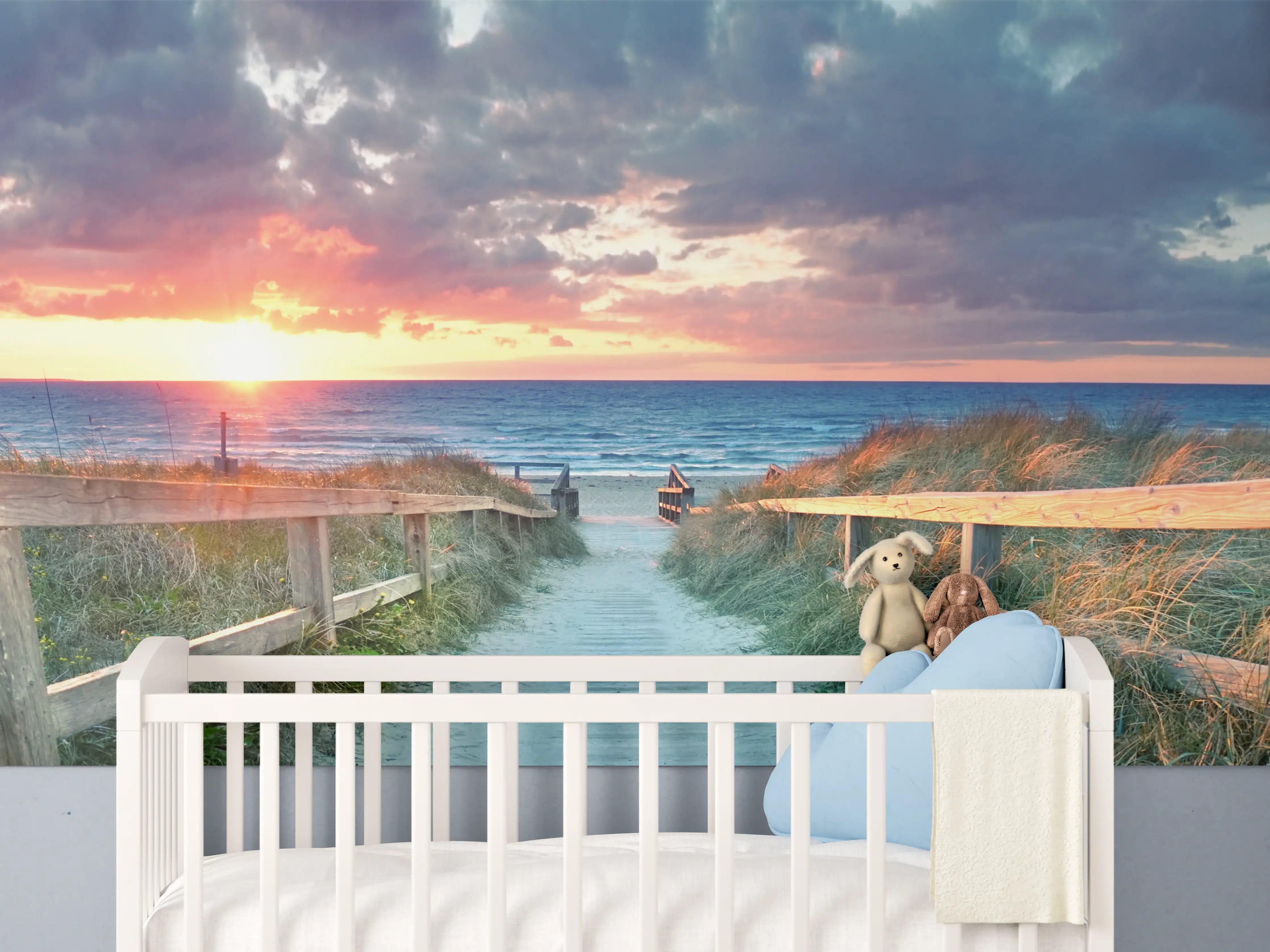 Babyzimmer Wandgestaltung - Ostseepanorama