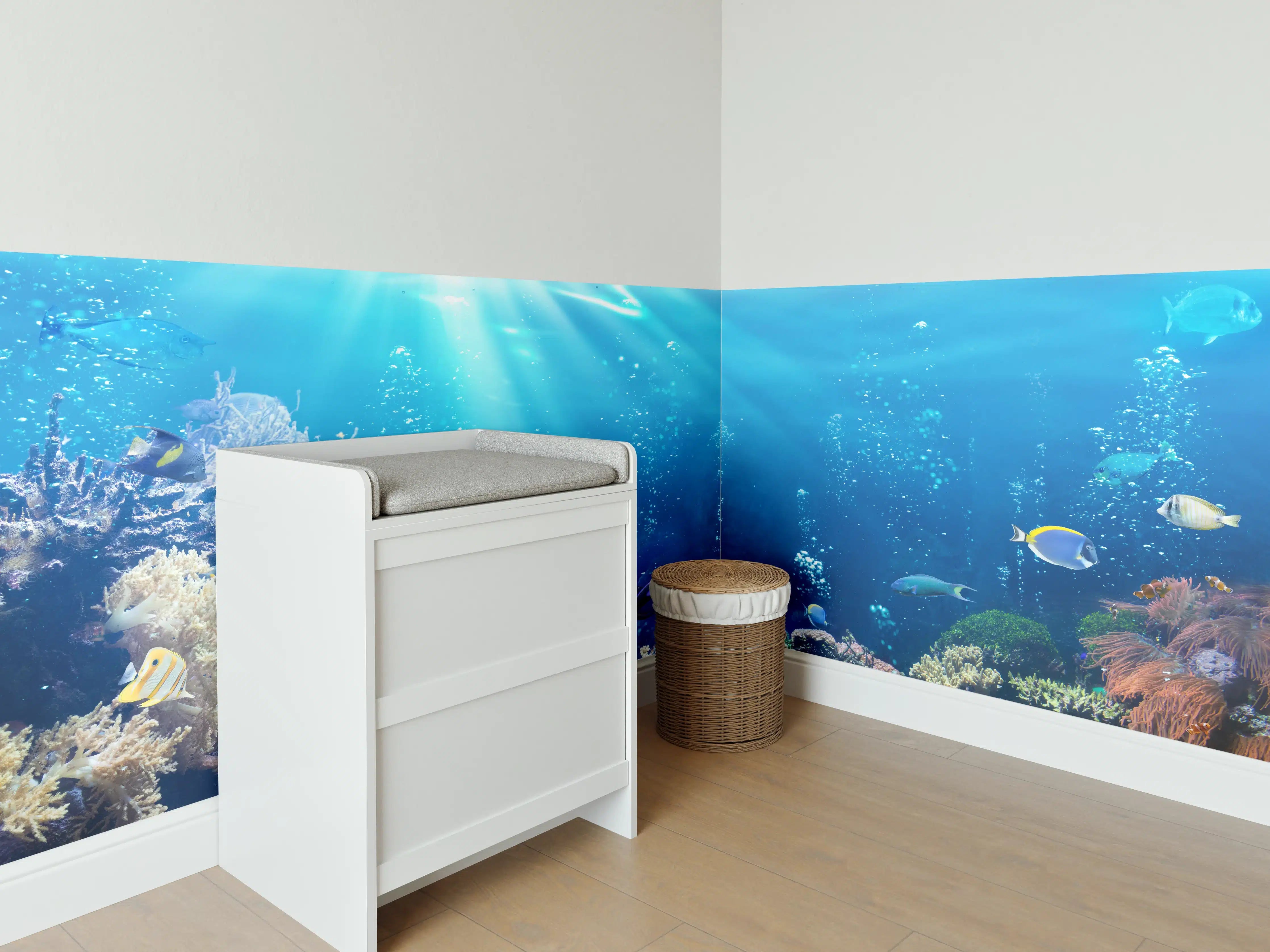 Babyzimmer Wandgestaltung - Ozeantiere - Unterwasser