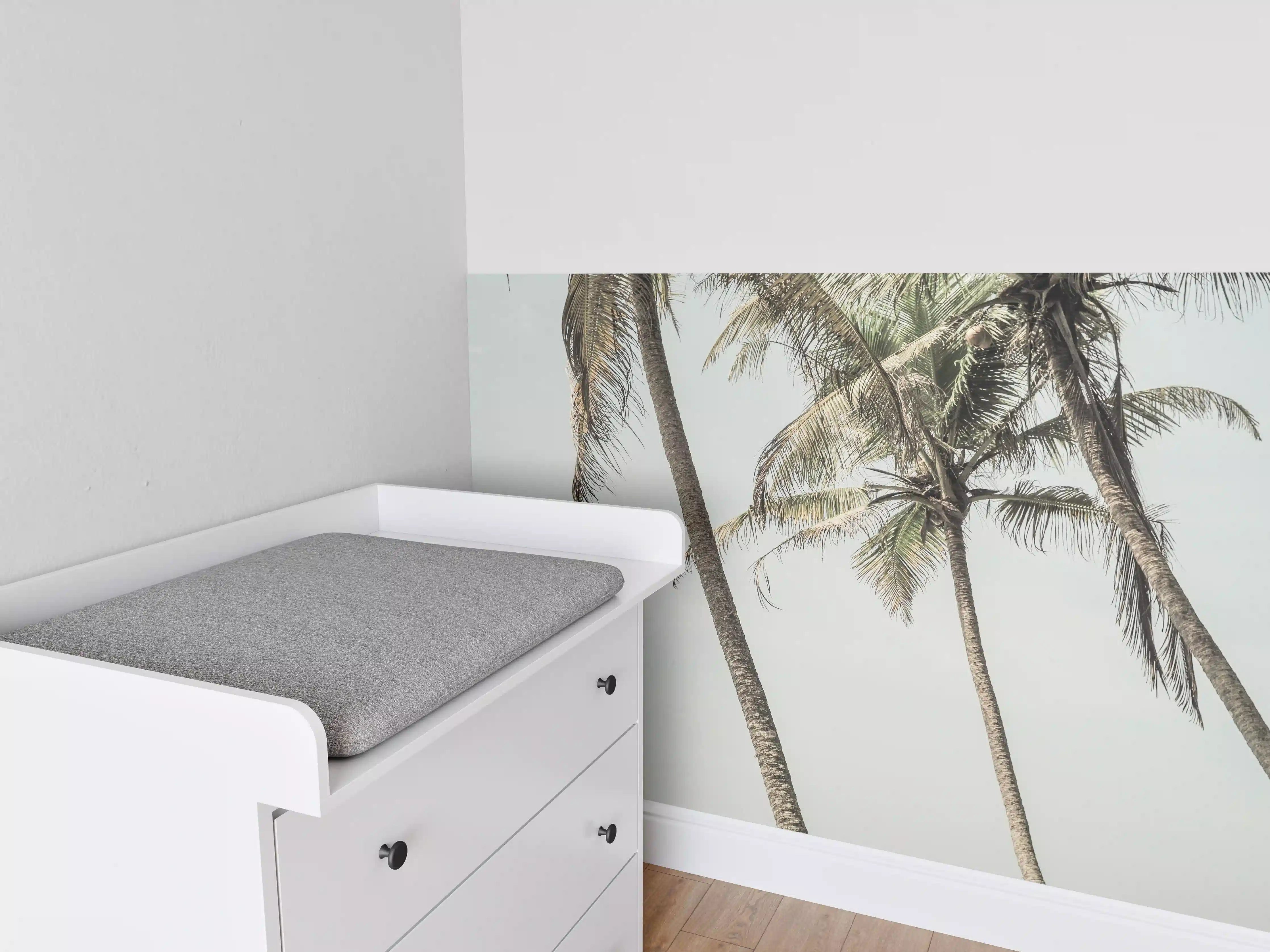 Babyzimmer Wandgestaltung - Palmen am Meer