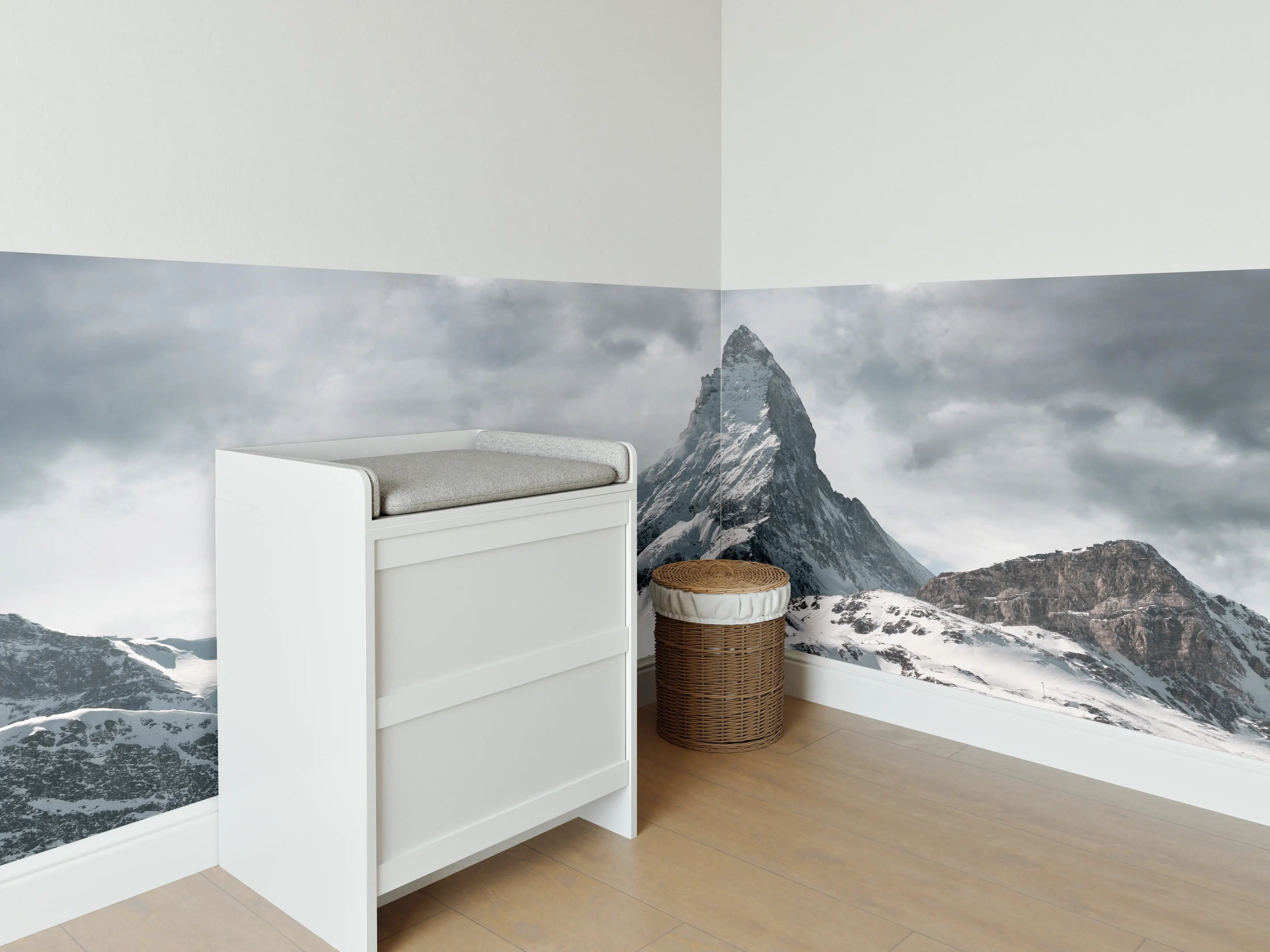 Babyzimmer Wandgestaltung - Panorama - Majestätischer Matterhorn - Alpen
