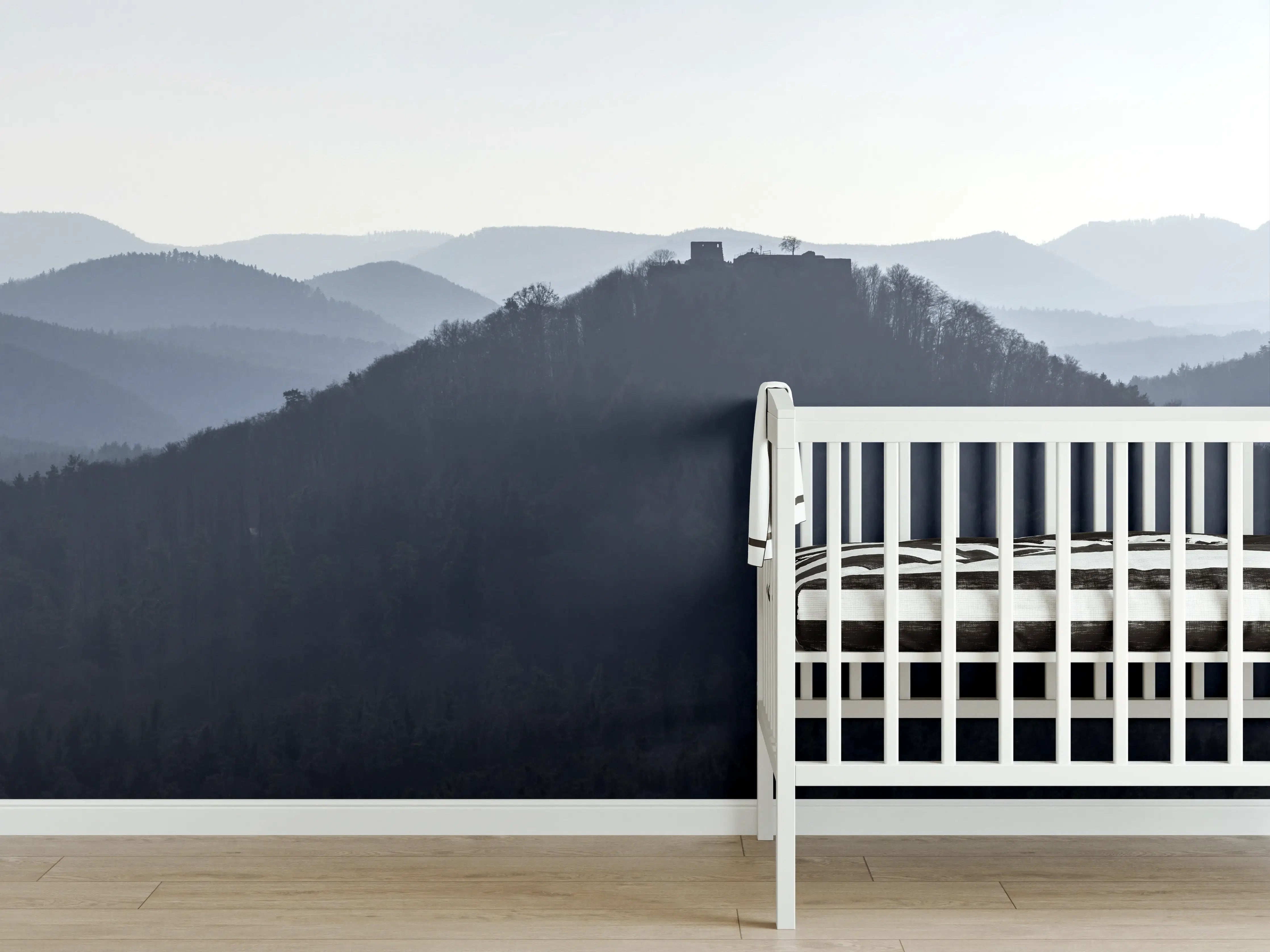 Babyzimmer Wandgestaltung - Panorama Rötzenfels auf Burg Lindelbrunn