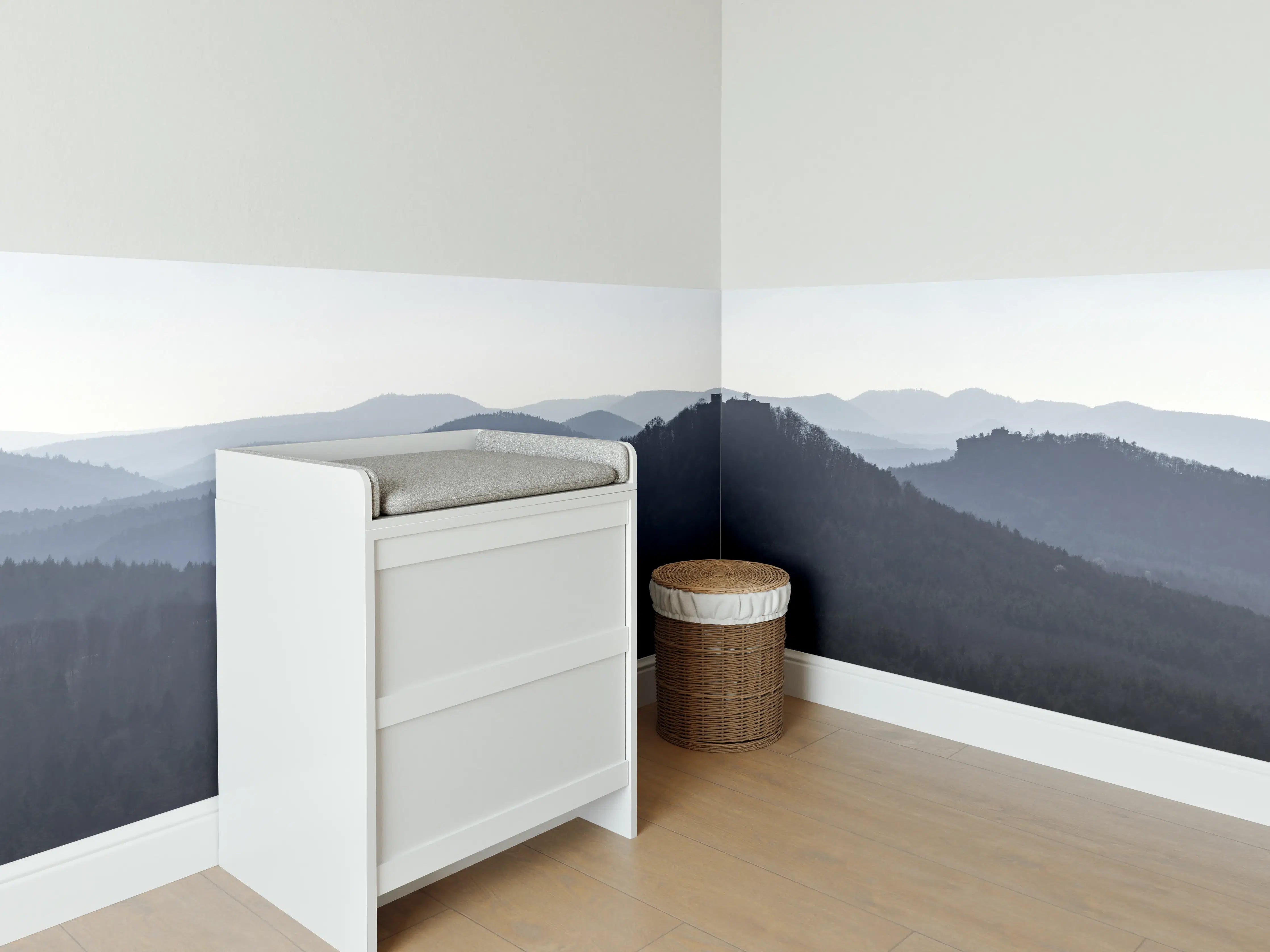 Babyzimmer Wandgestaltung - Panorama Rötzenfels auf Burg Lindelbrunn