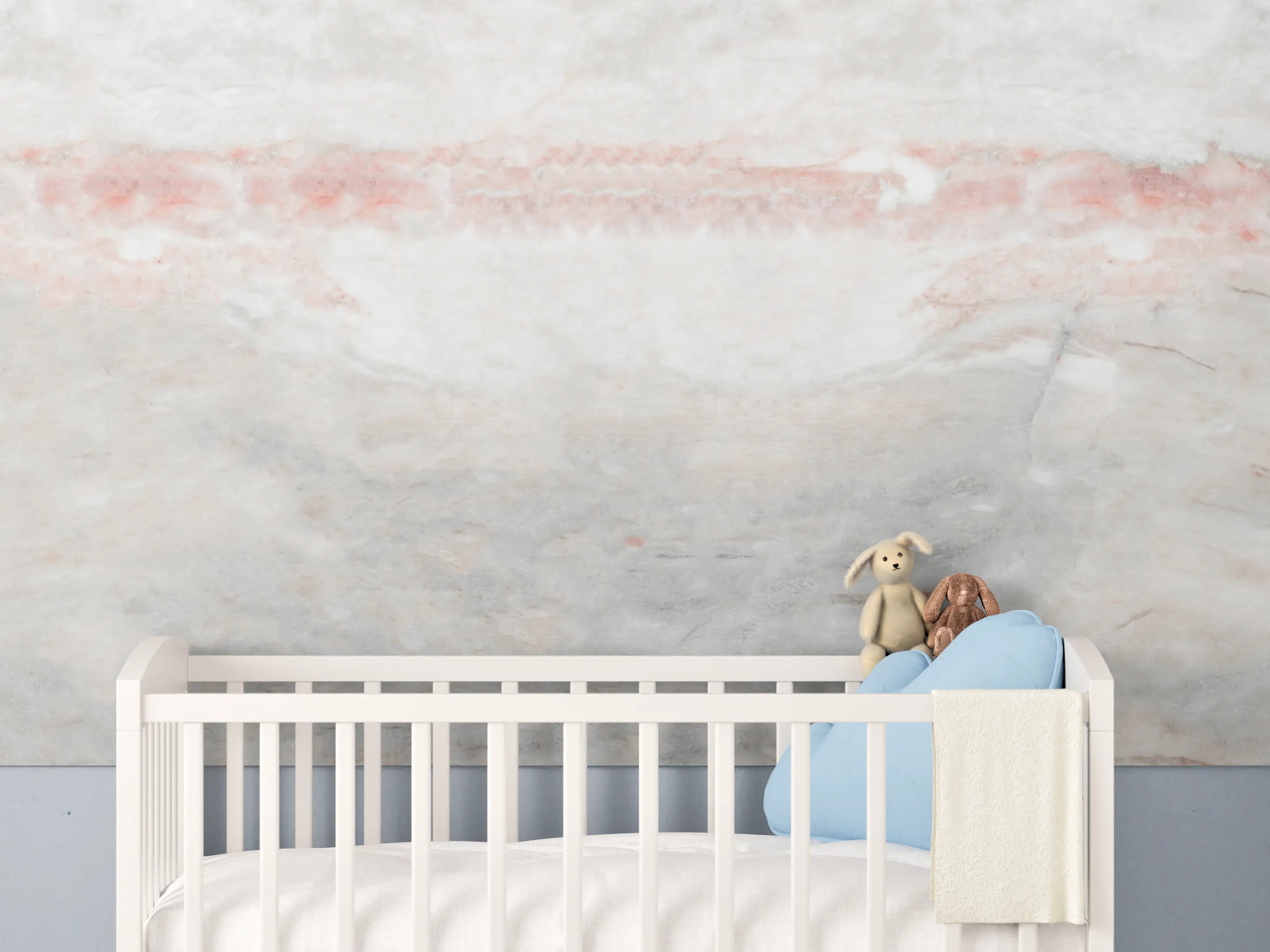 Babyzimmer Wandgestaltung - Panorama der grauen Marmor Textur
