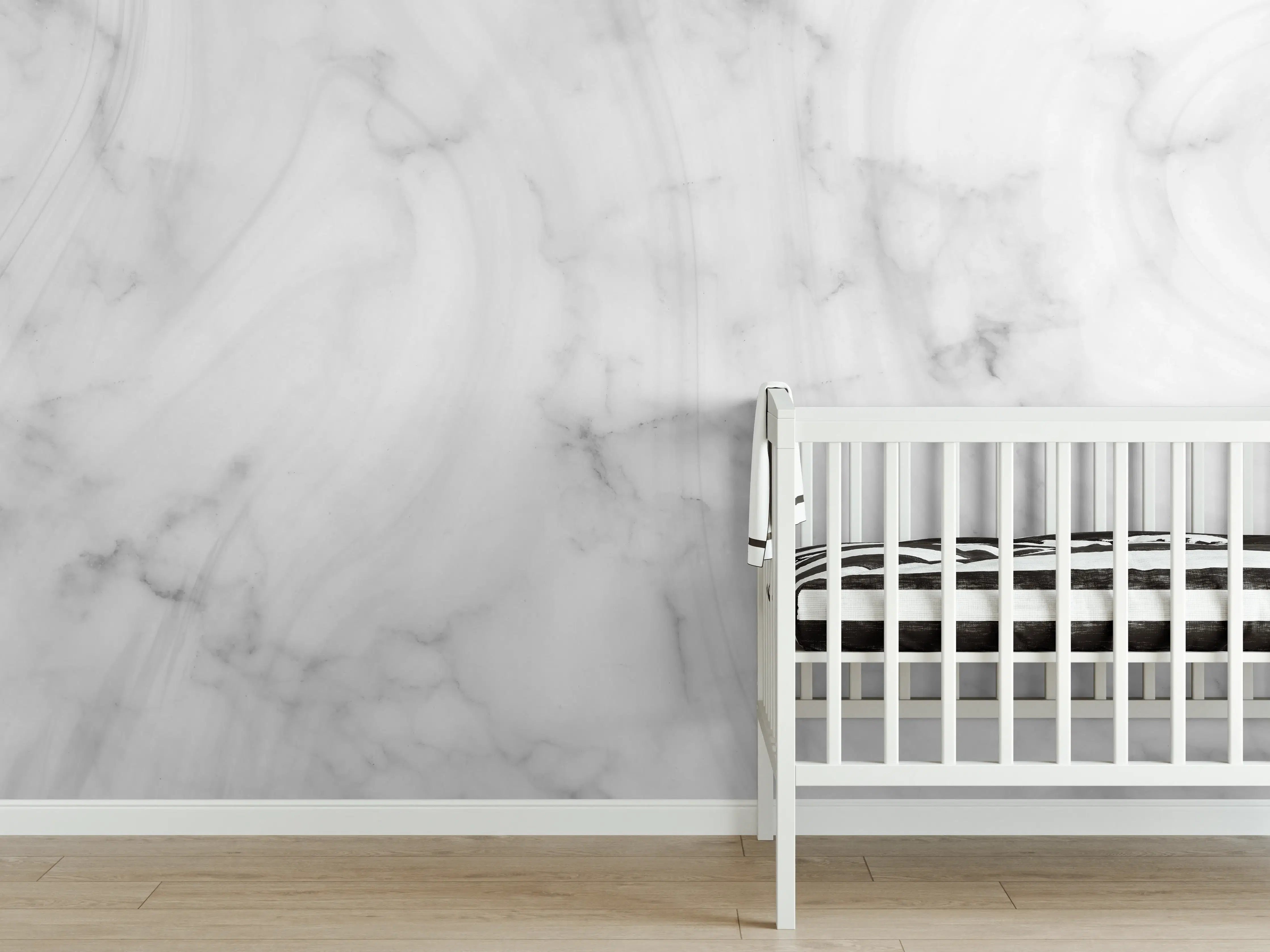 Babyzimmer Wandgestaltung - Panorama grauer Marmor Hintergrund