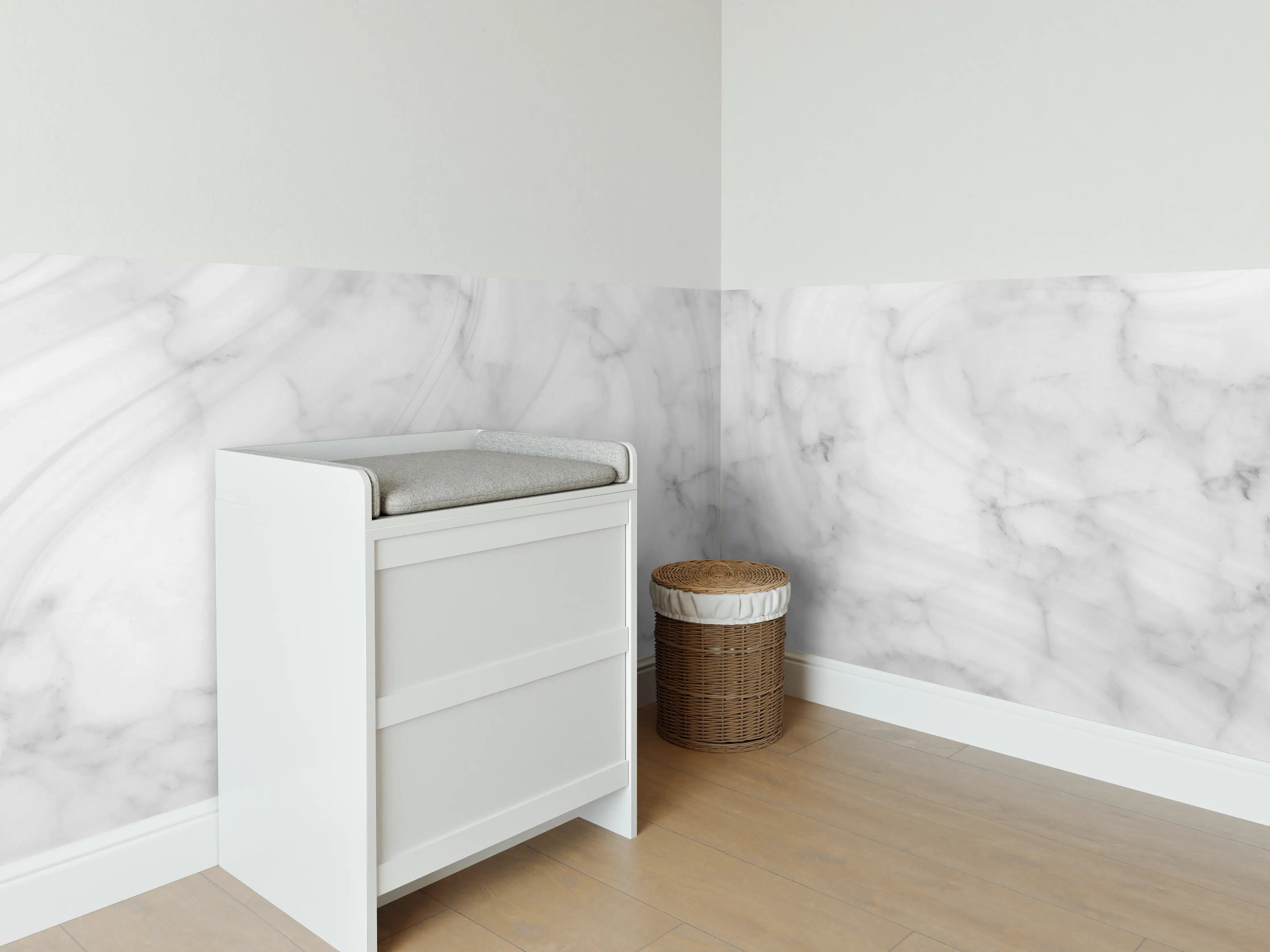 Babyzimmer Wandgestaltung - Panorama grauer Marmor Hintergrund