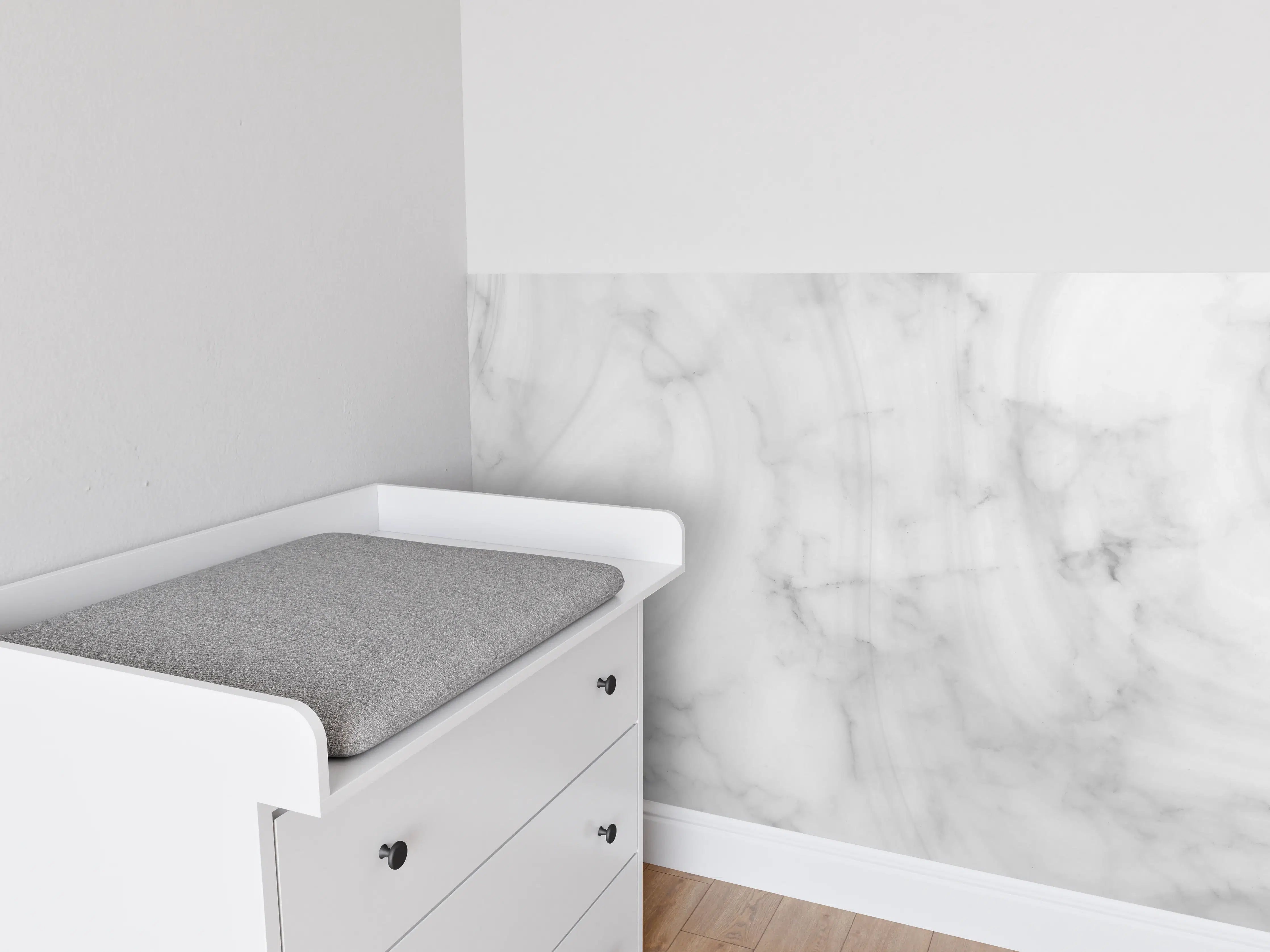Babyzimmer Wandgestaltung - Panorama grauer Marmor Hintergrund